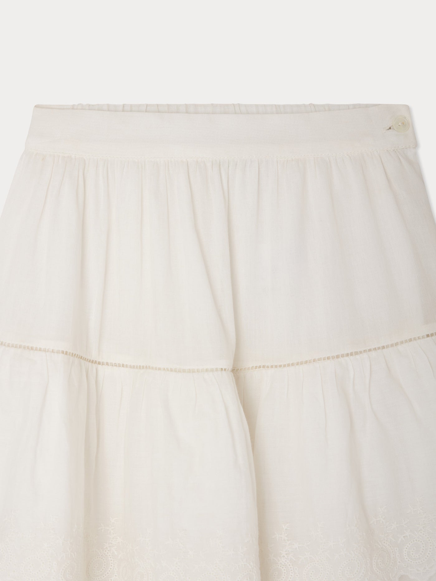 Lavona skirt with broderie anglaise in organic cotton