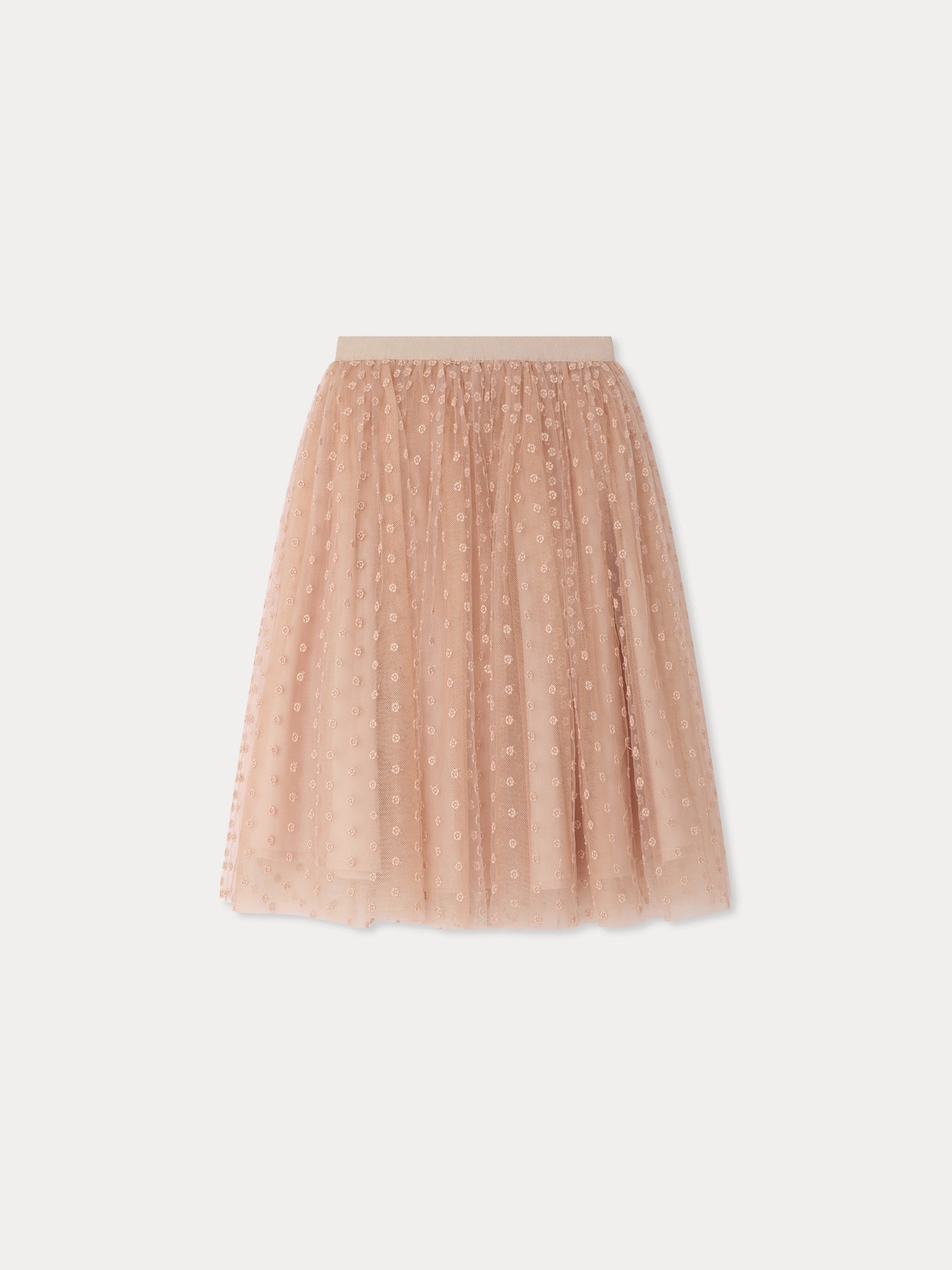 Panice skirt in tulle embroidered with flowers