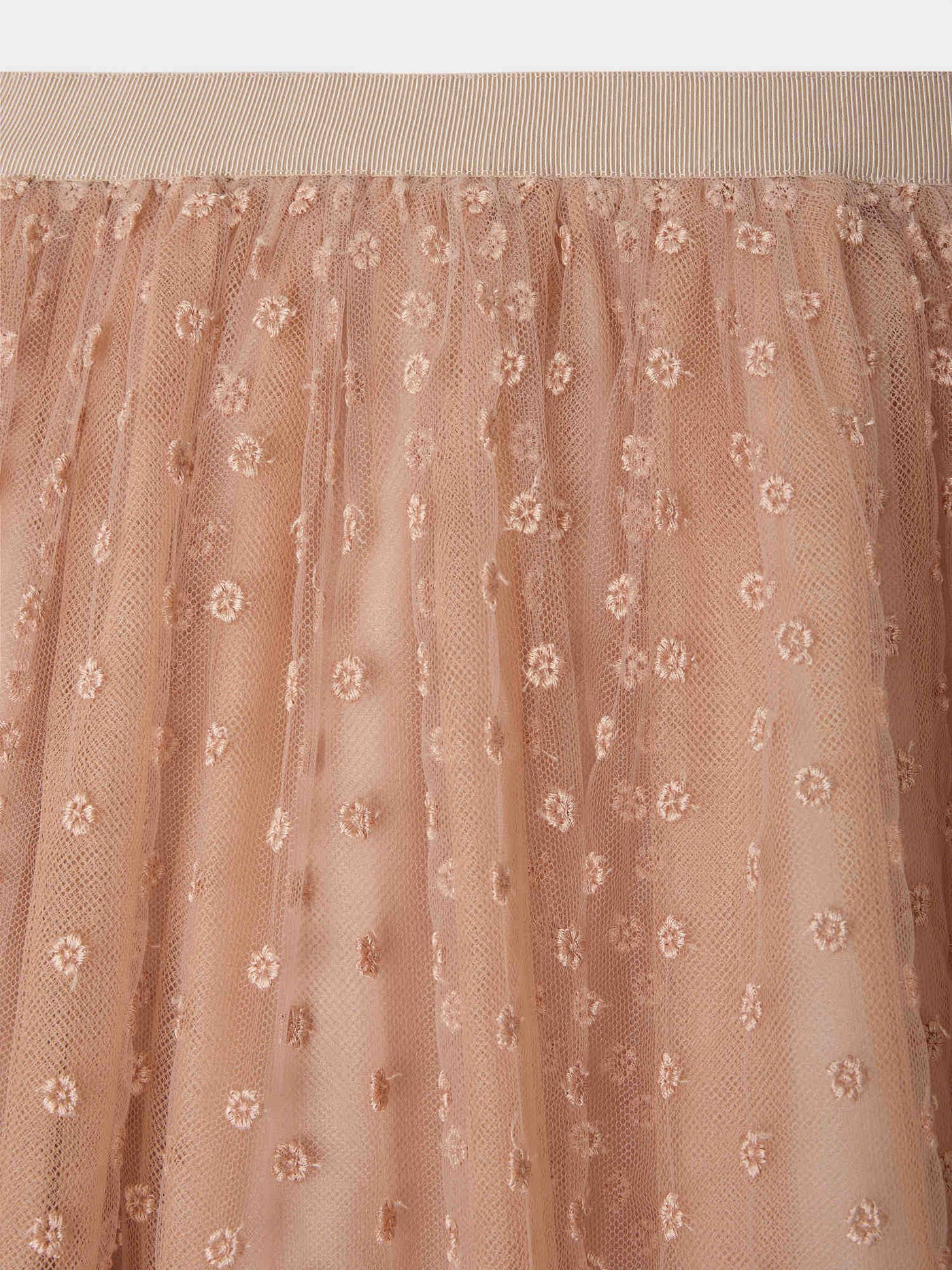 Panice skirt in tulle embroidered with flowers