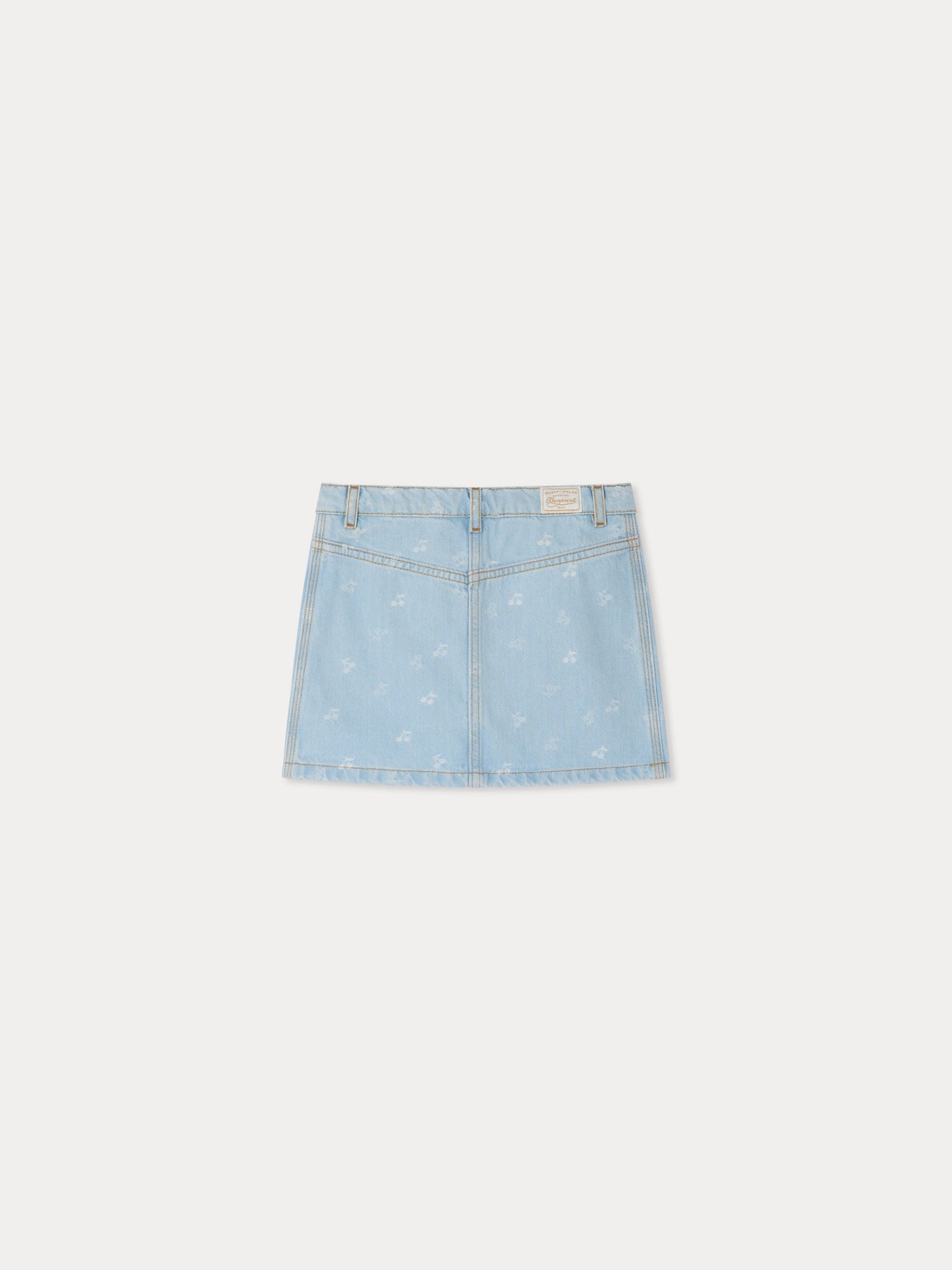 Tison skirt in cherry jacquard denim