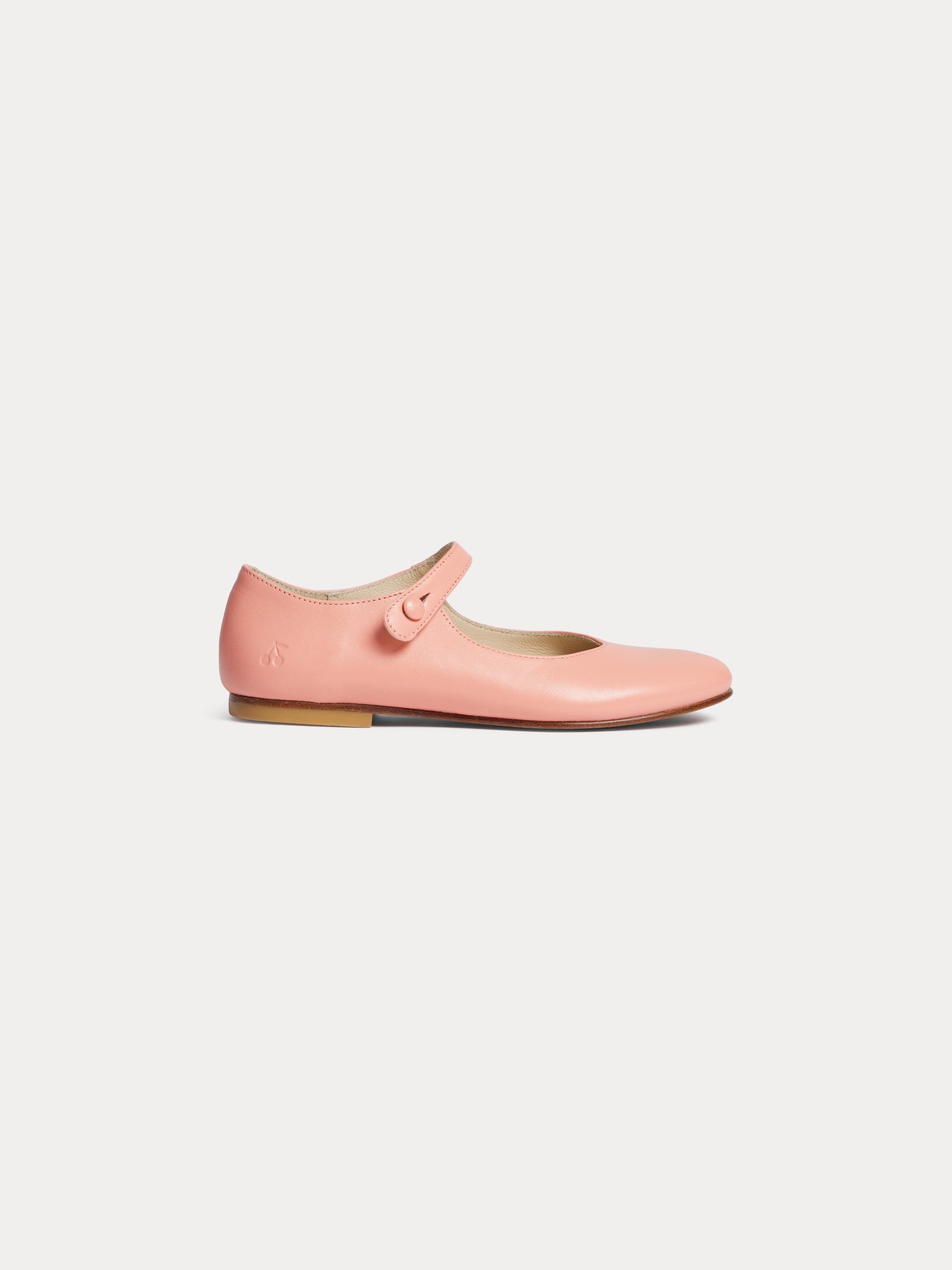 Ella coral leather ballerina flats