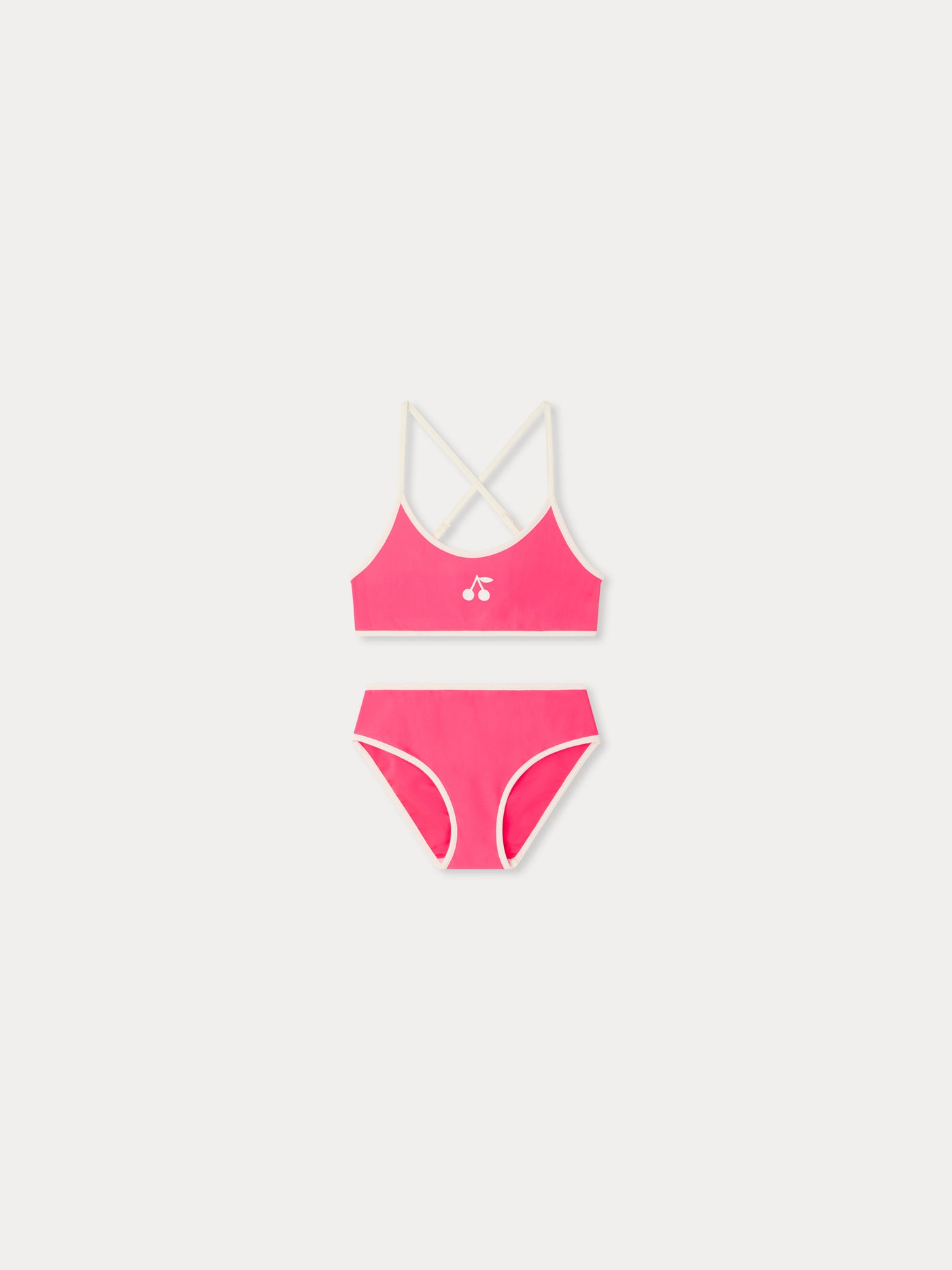 Lura two-piece swimsuit in neon pink