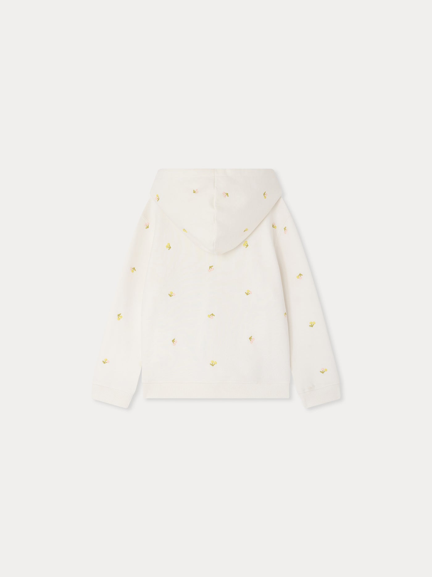 Talent hoodie embroidered with cherries in organic cotton