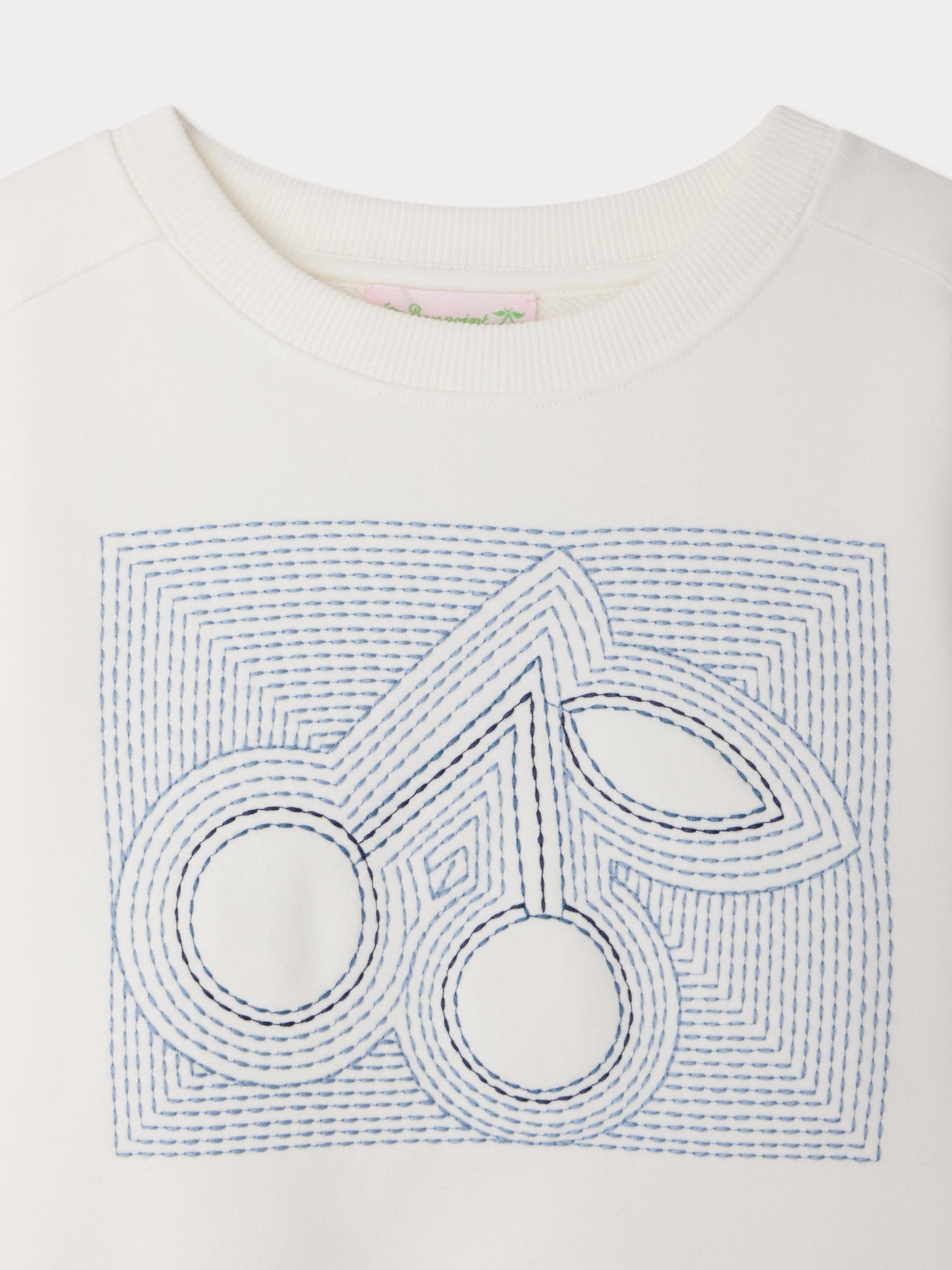 Gena sweatshirt embroidered with cherry in organic cotton