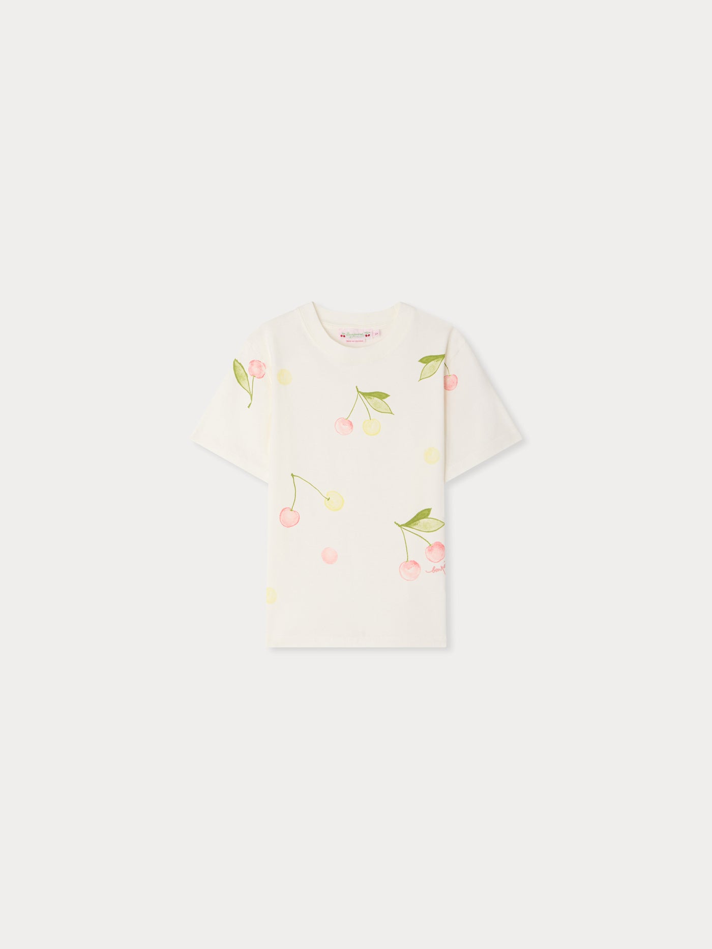 Thida T-shirt with cherry print in organic cotton