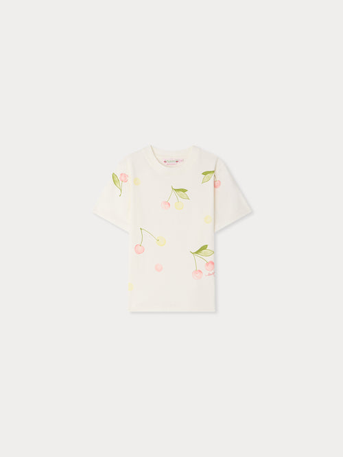 Thida T-shirt with cherry print in organic cotton