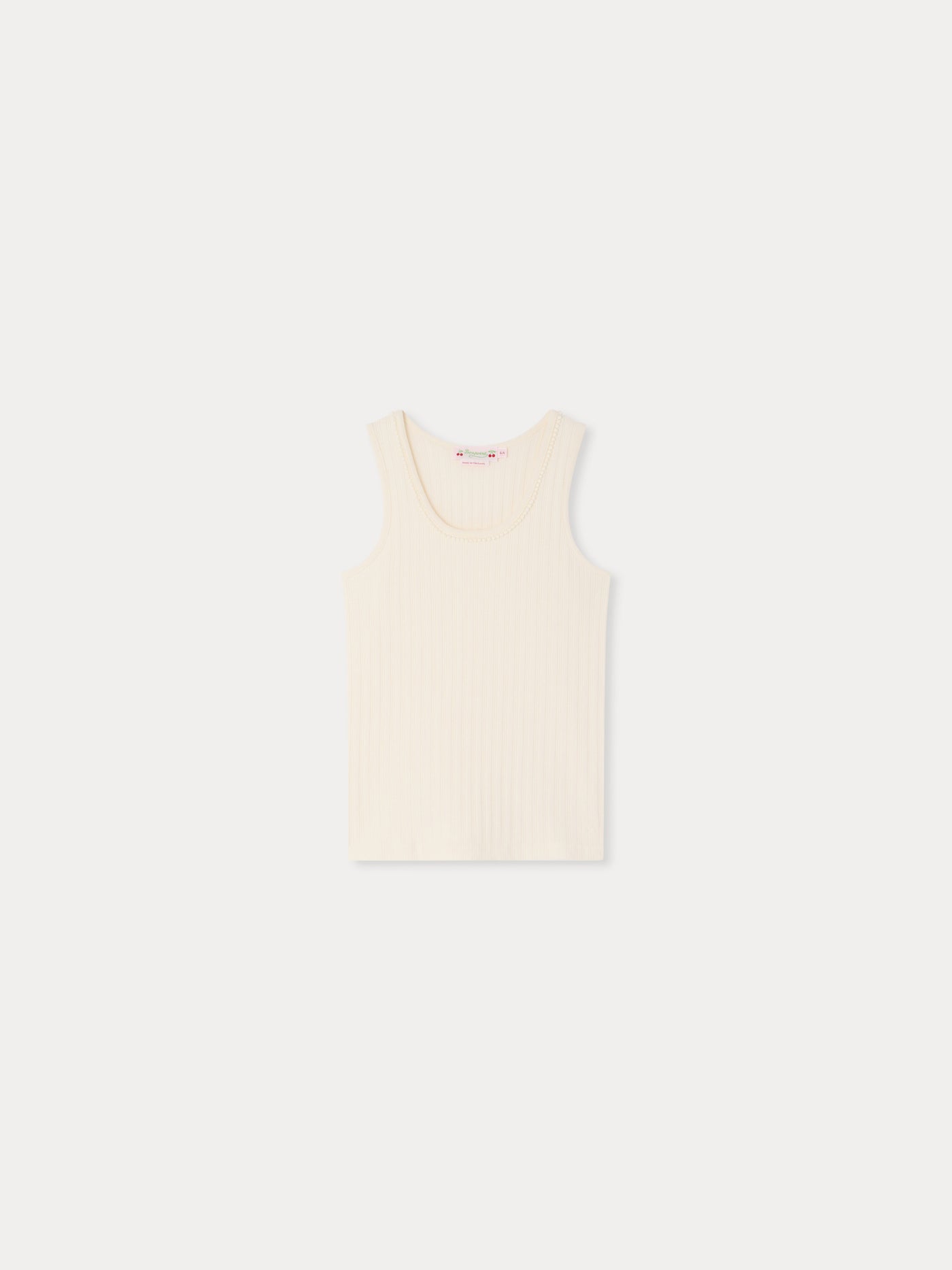 Edina tank top with scalloped collar