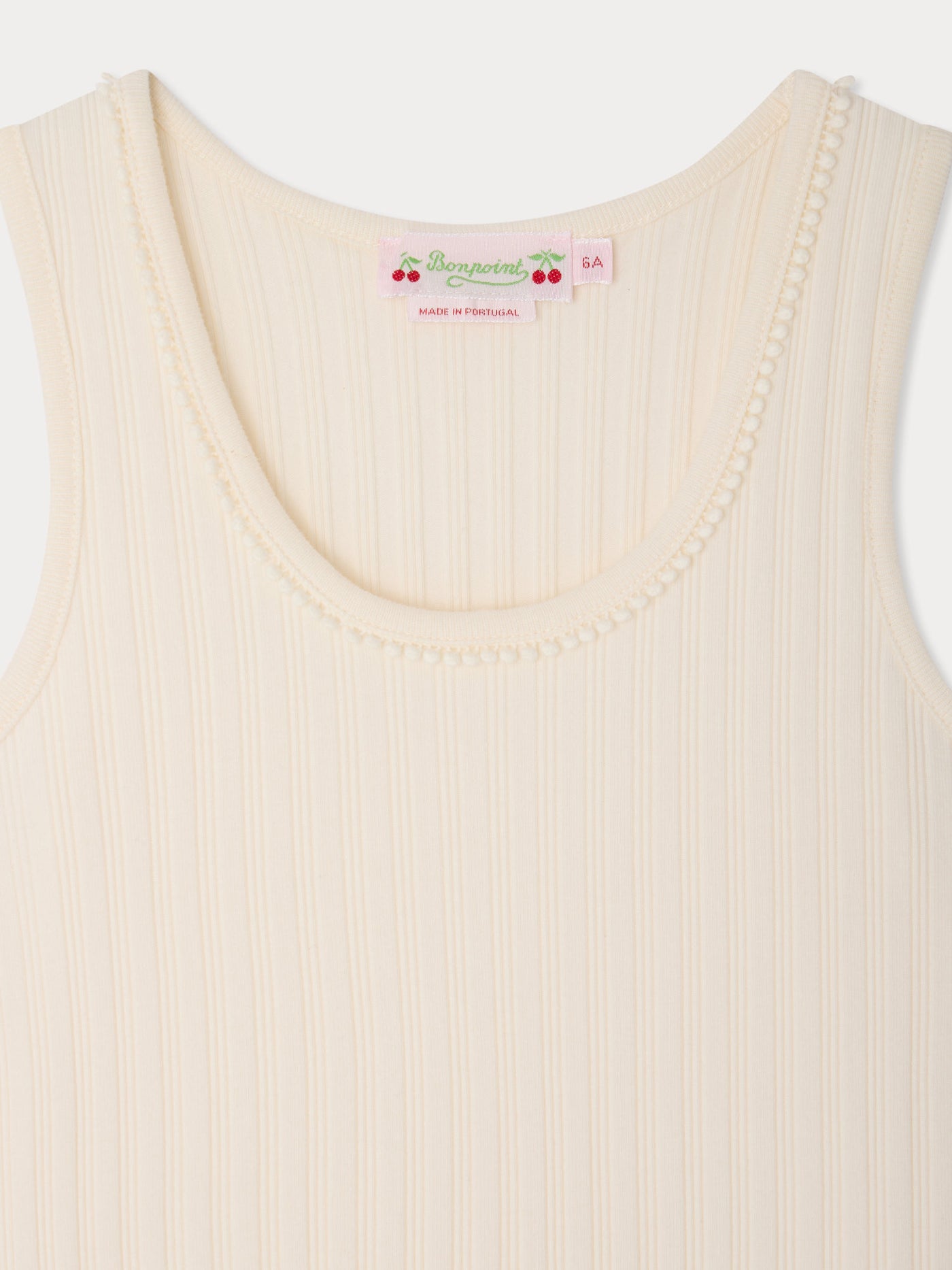 Edina tank top with scalloped collar