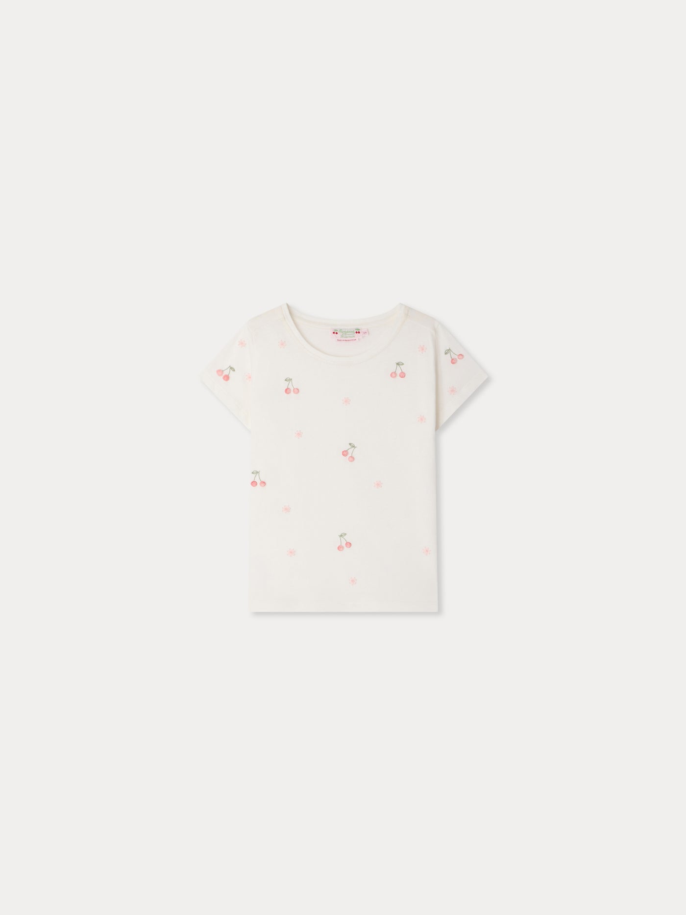 Lalcala hand-embroidered floral t-shirt in organic cotton