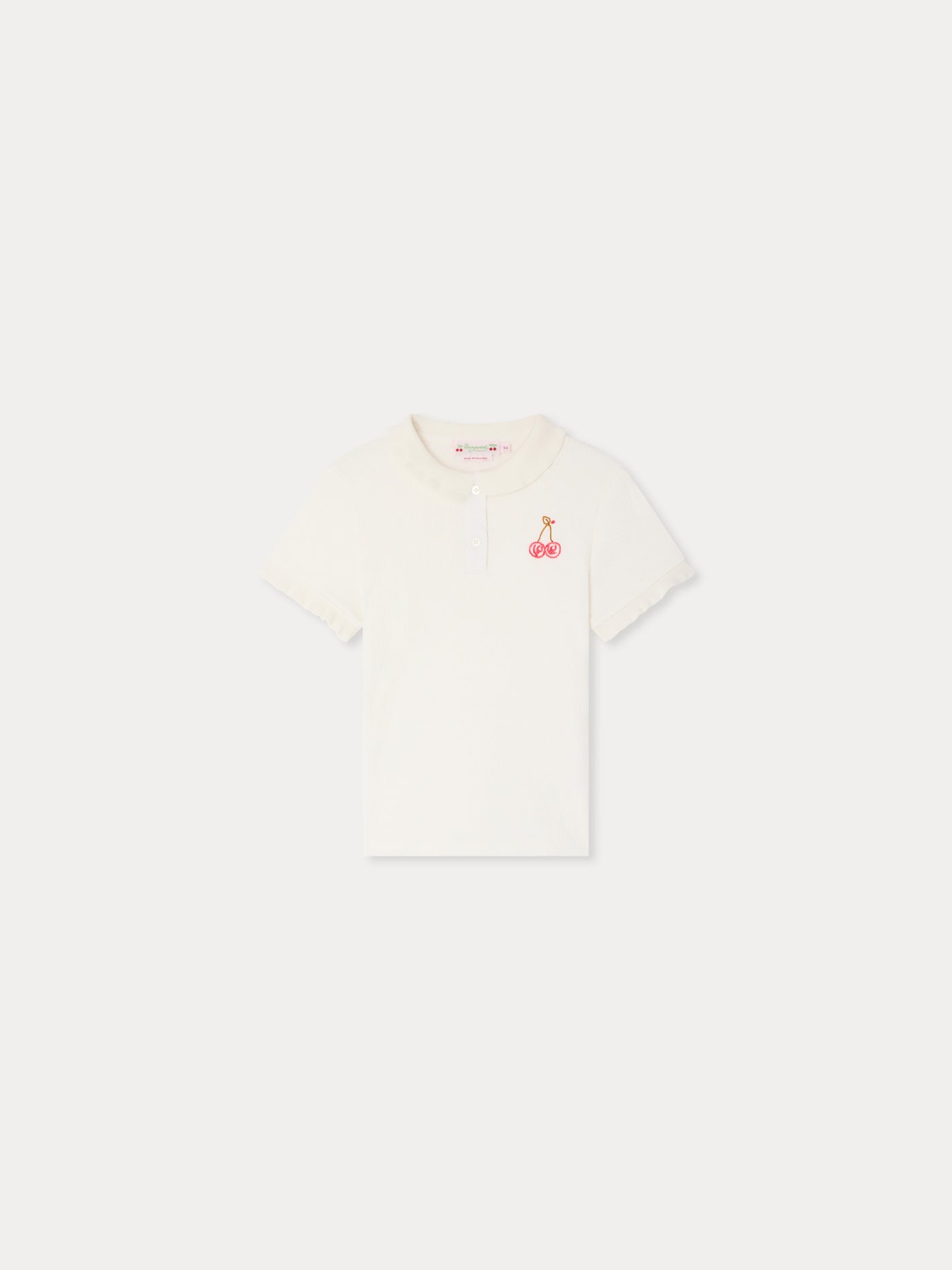 Gina cherry embroidered t-shirt in organic cotton