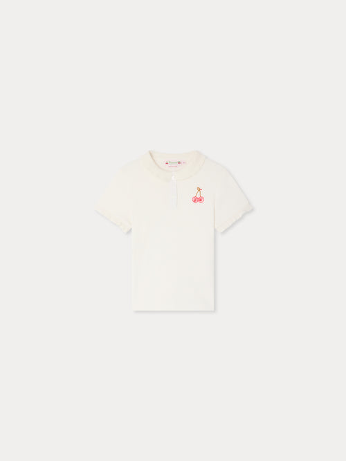 Gina cherry embroidered t-shirt in organic cotton