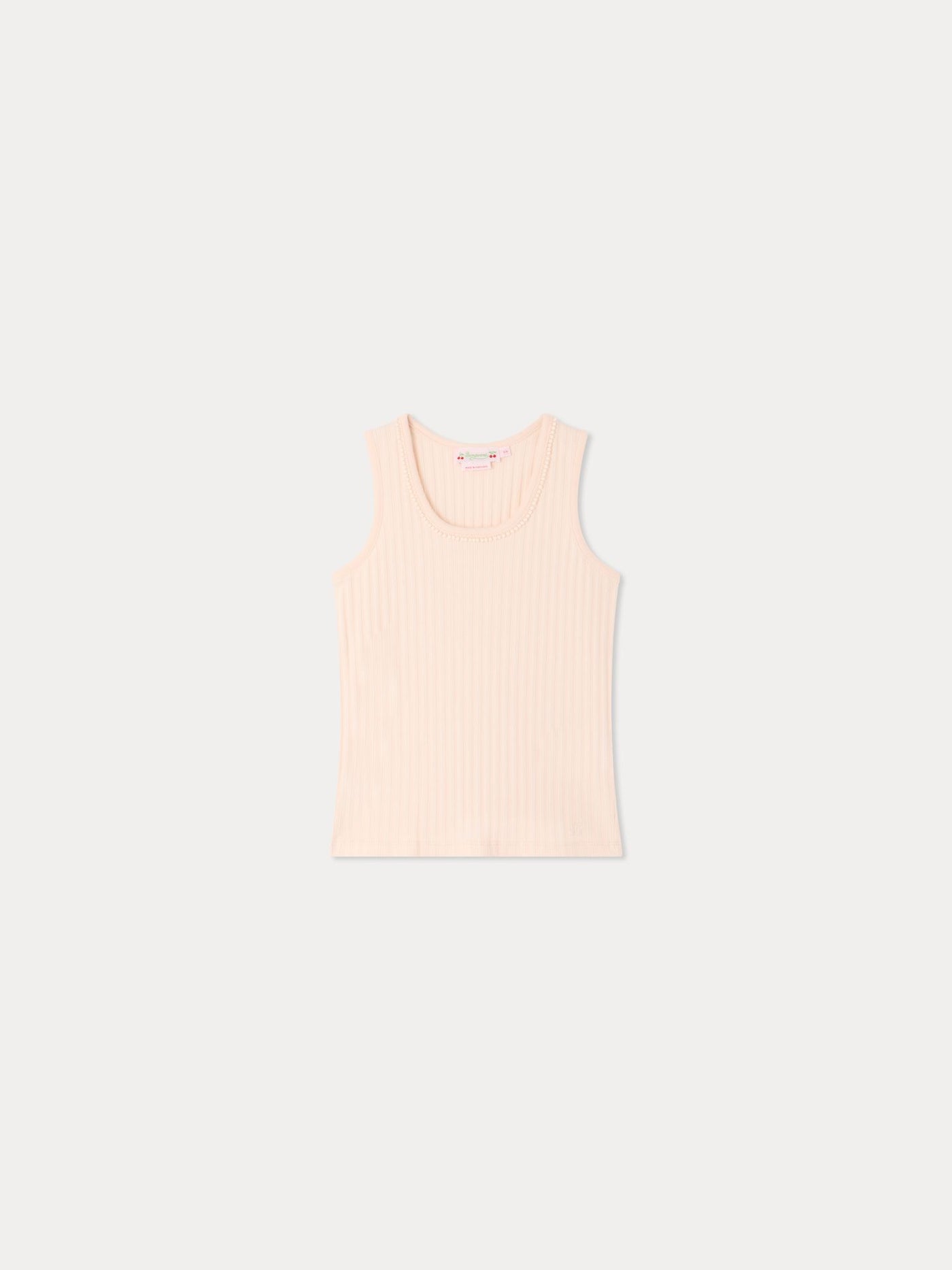 Edina powder pink round-neck tank top