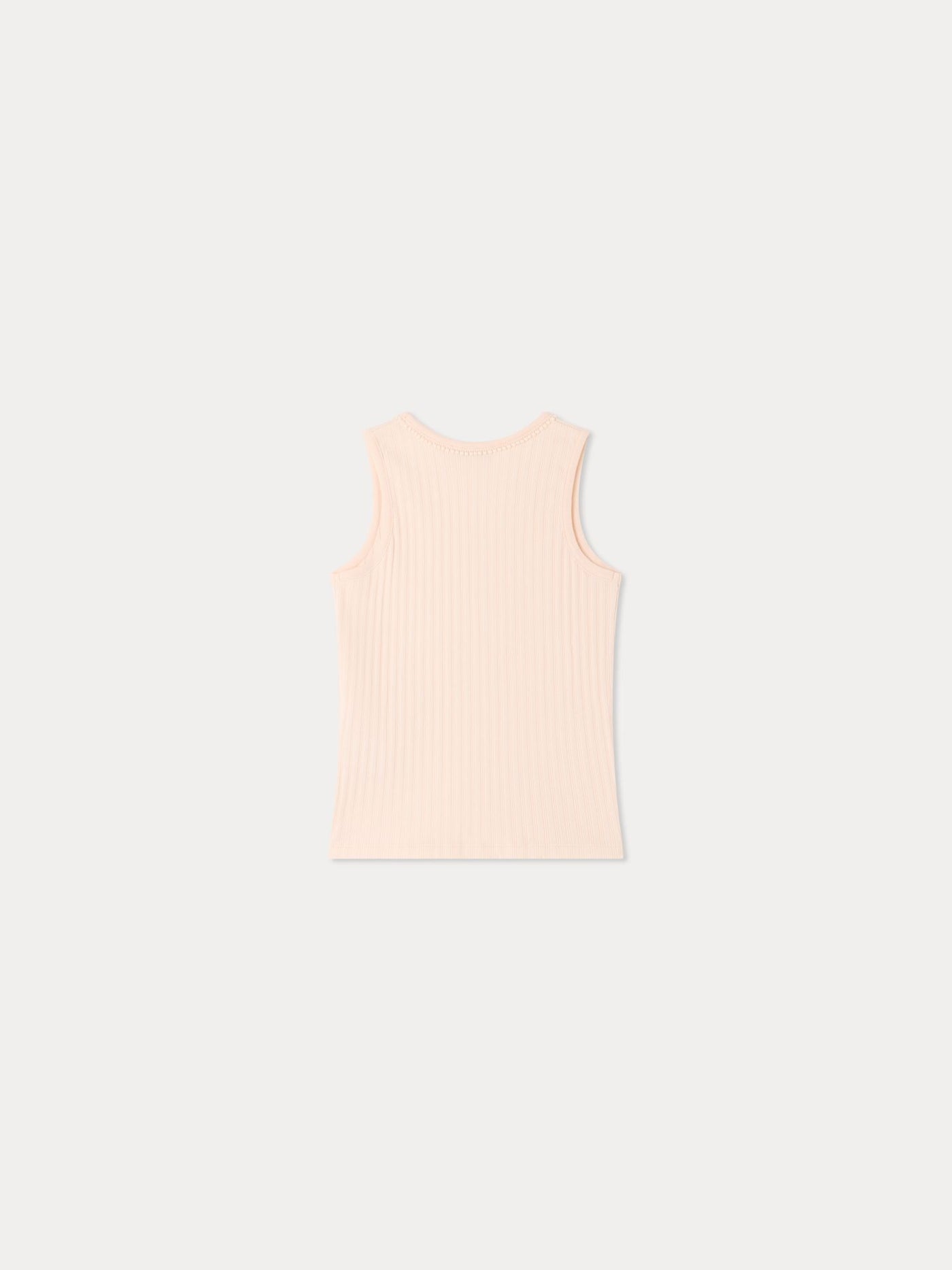 Edina powder pink round-neck tank top