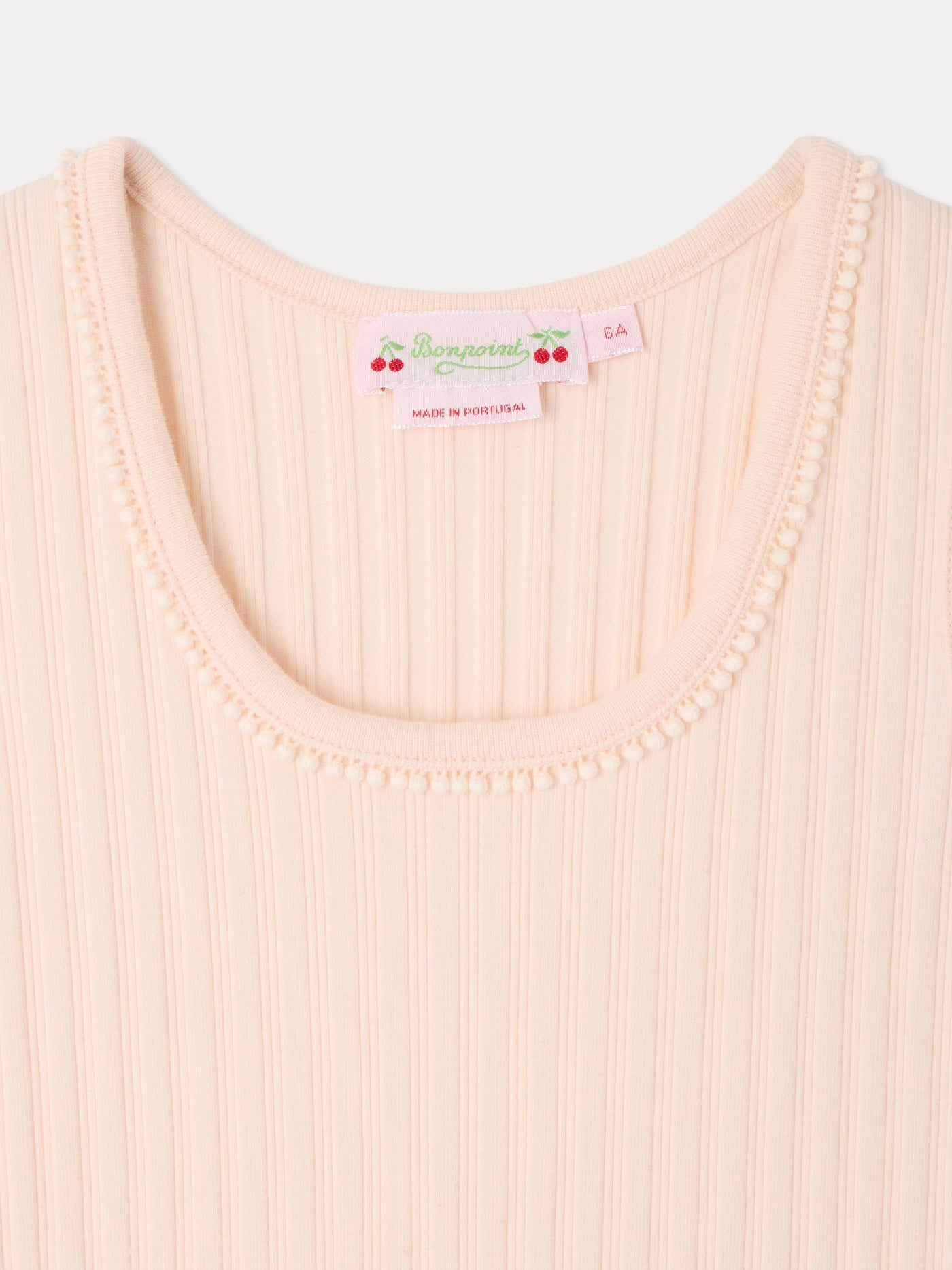 Edina powder pink round-neck tank top