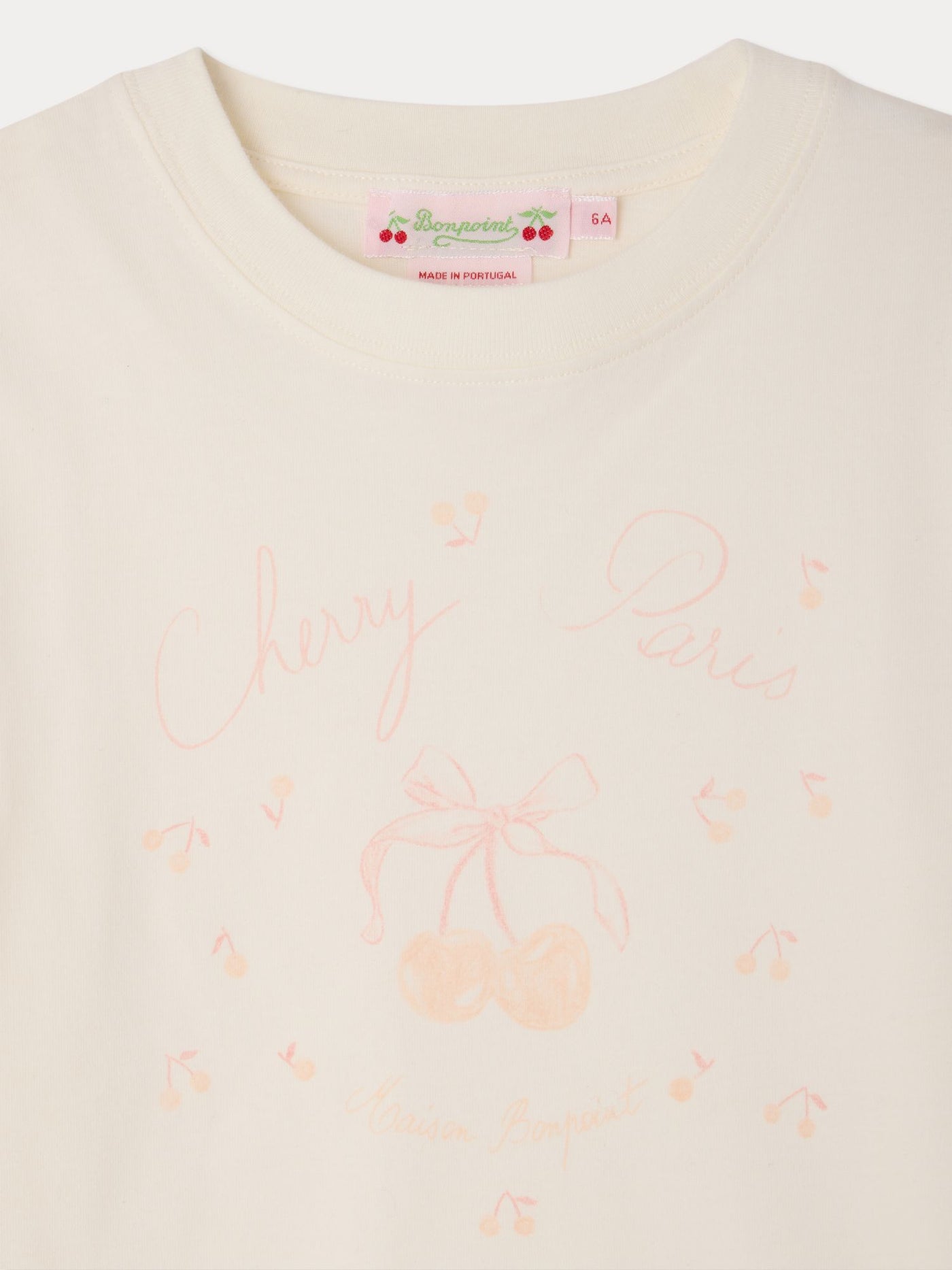 Thida T-shirt with cherry print in organic cotton