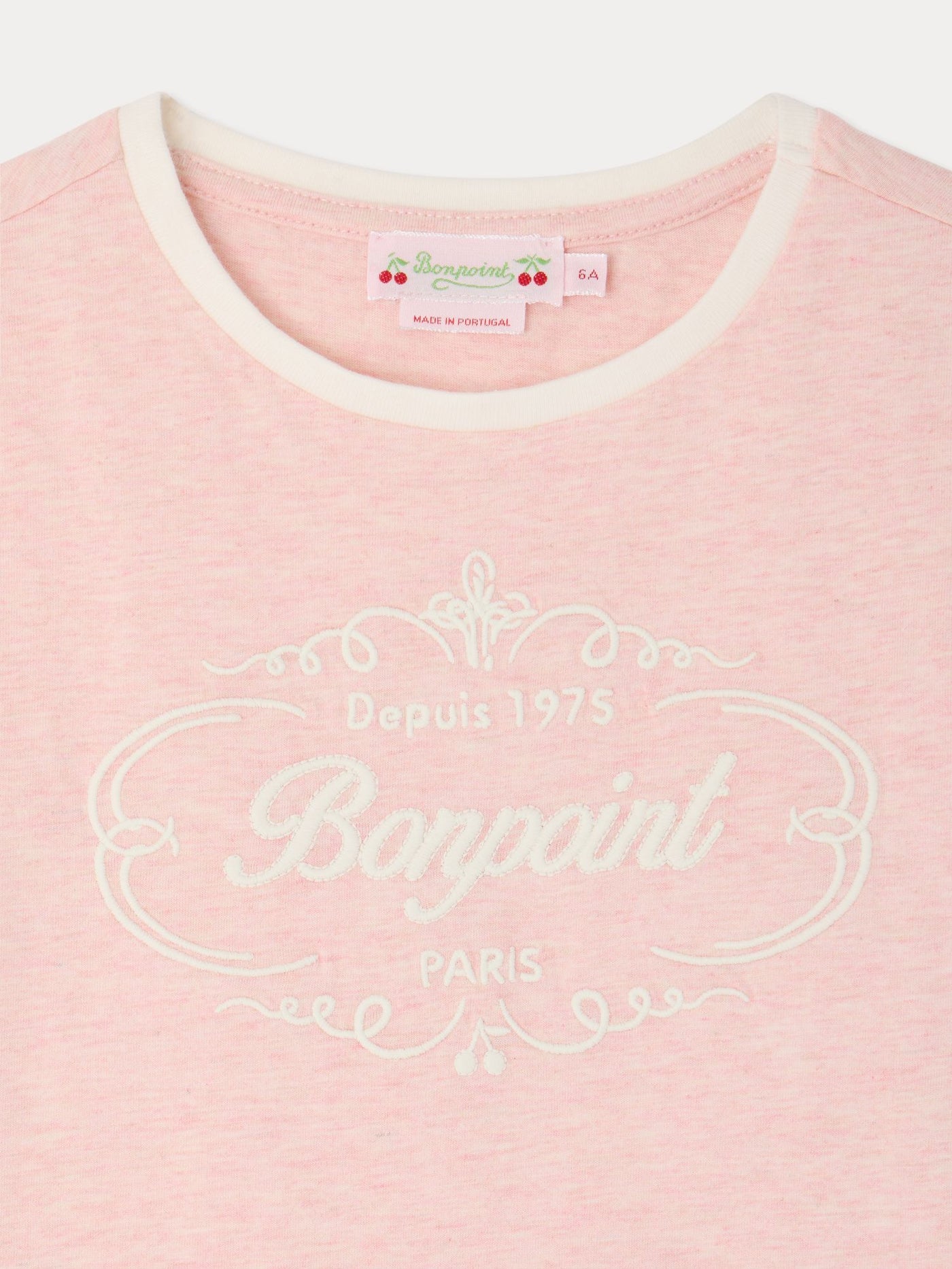 Aada t-shirt embroidered with heritage logo in organic cotton