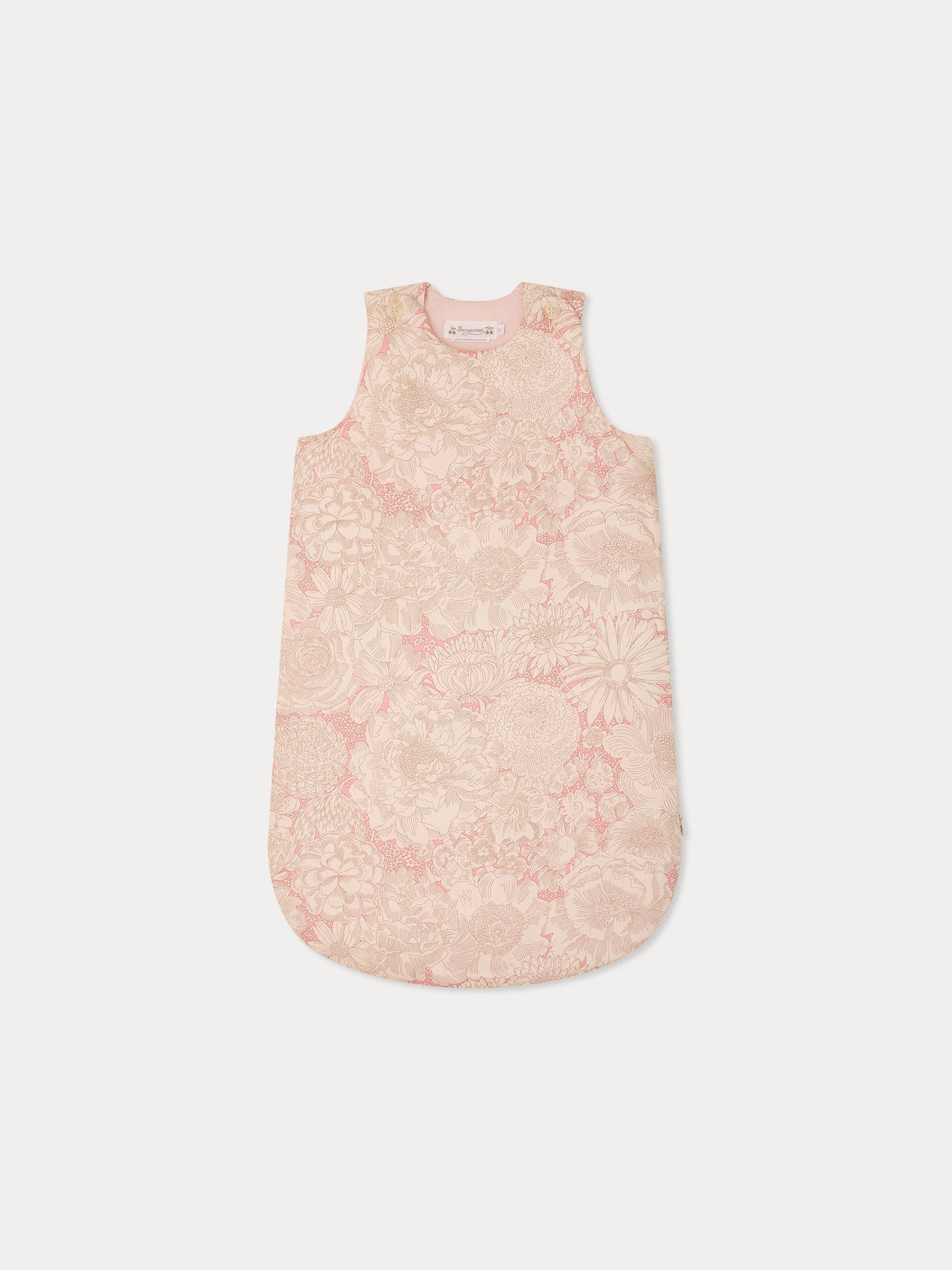 Joujou pink sleeping bag in Liberty fabric and organic cotton