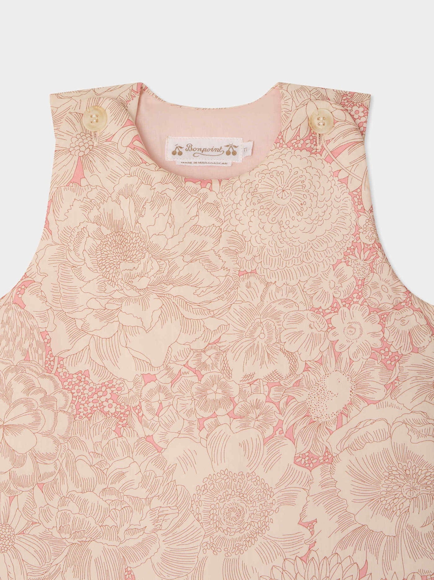 Joujou pink sleeping bag in Liberty fabric and organic cotton