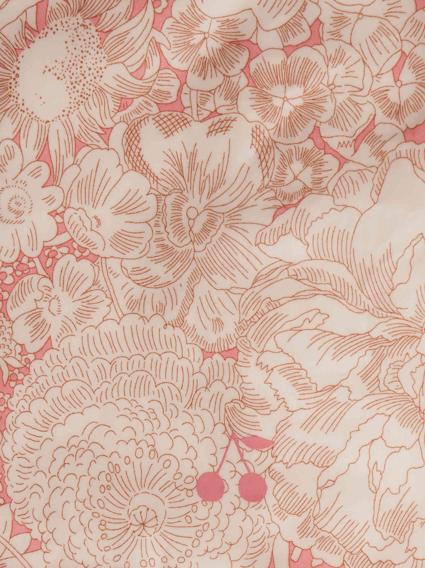 Ebba pink health record book in coated organic cotton Liberty fabric