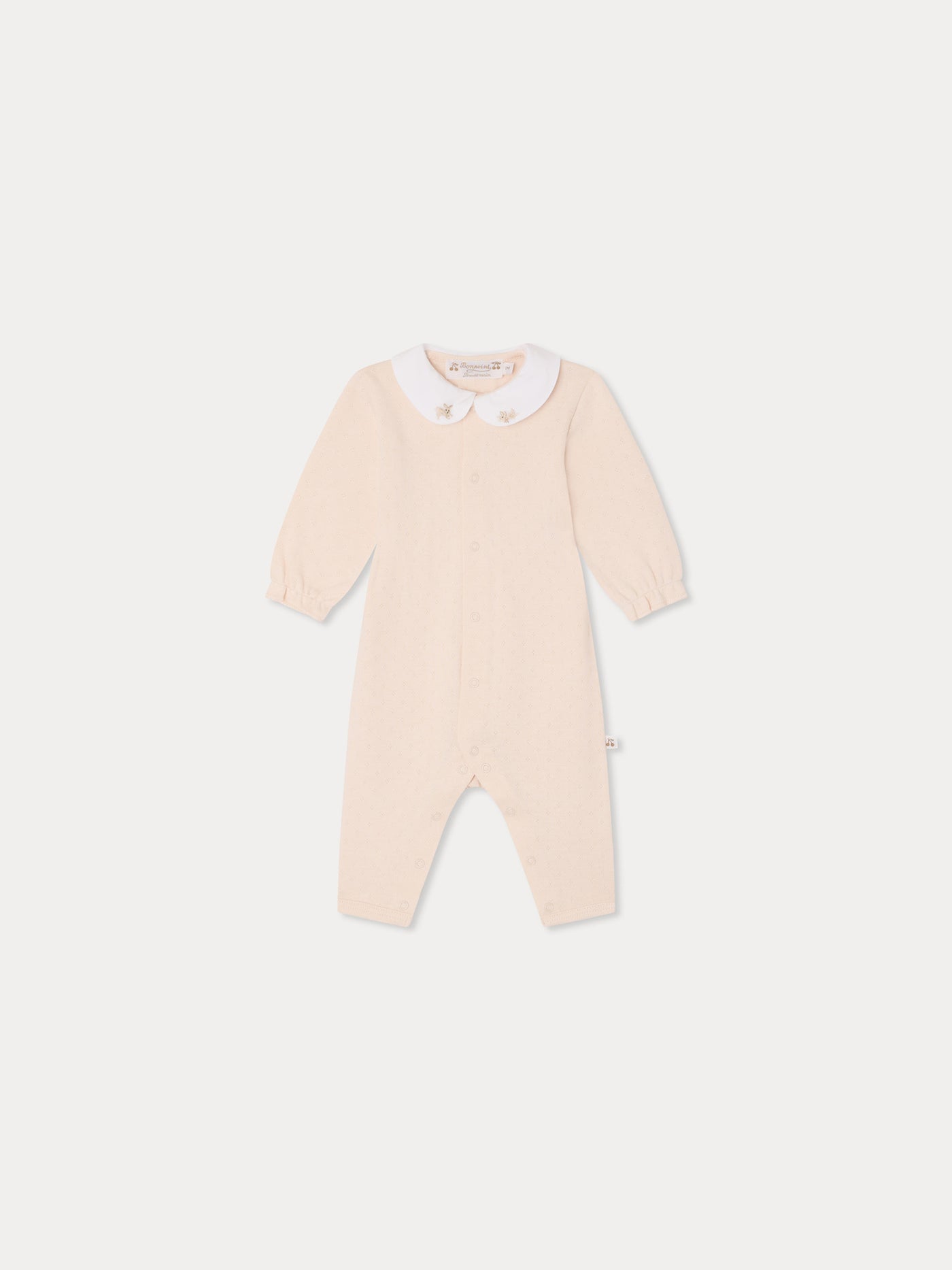 Cayla hand-embroidered rabbit pyjamas in organic cotton