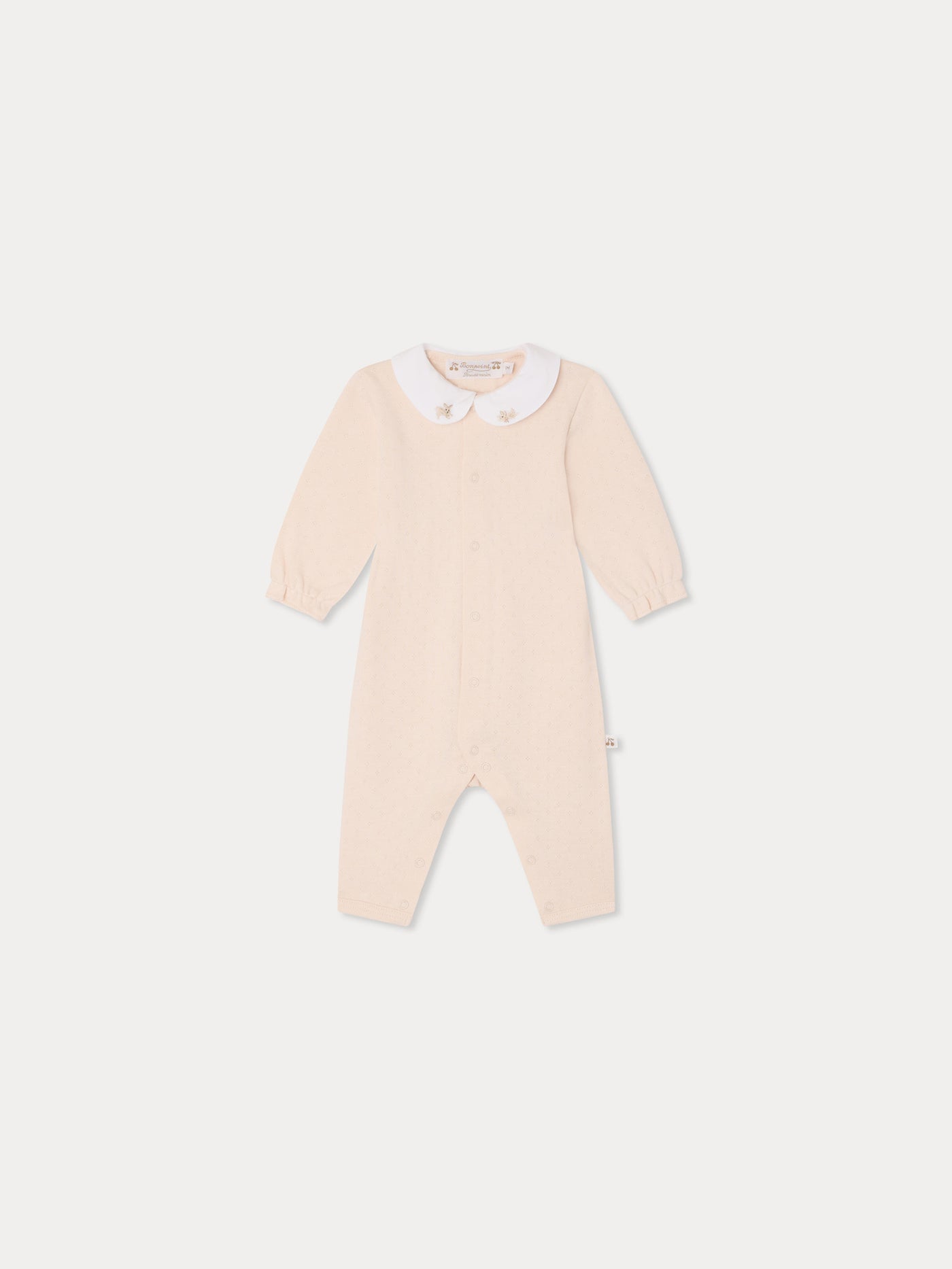 Cayla hand-embroidered rabbit pyjamas in organic cotton