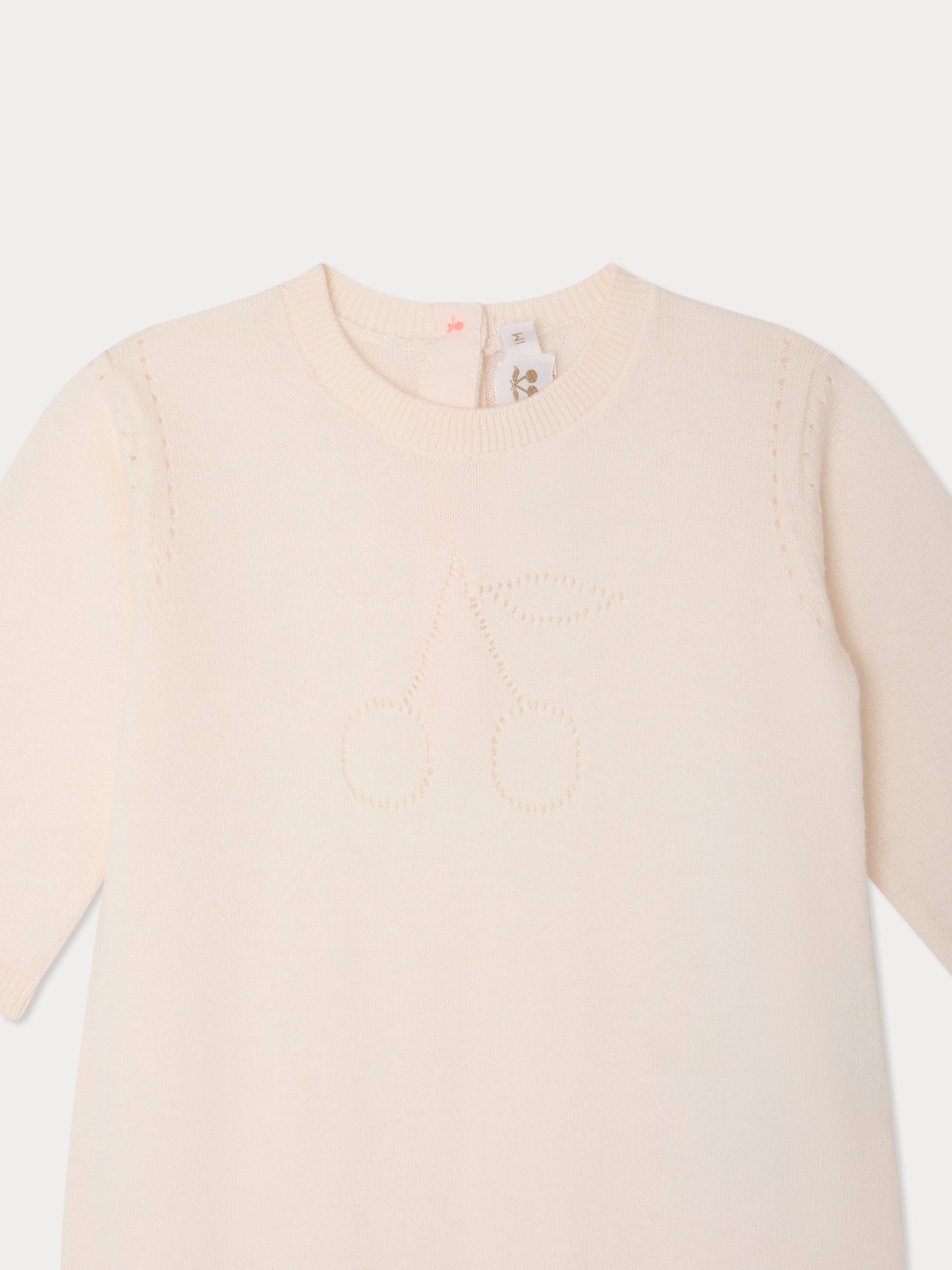 Atilou jumpsuit with cherry inset in organic cotton