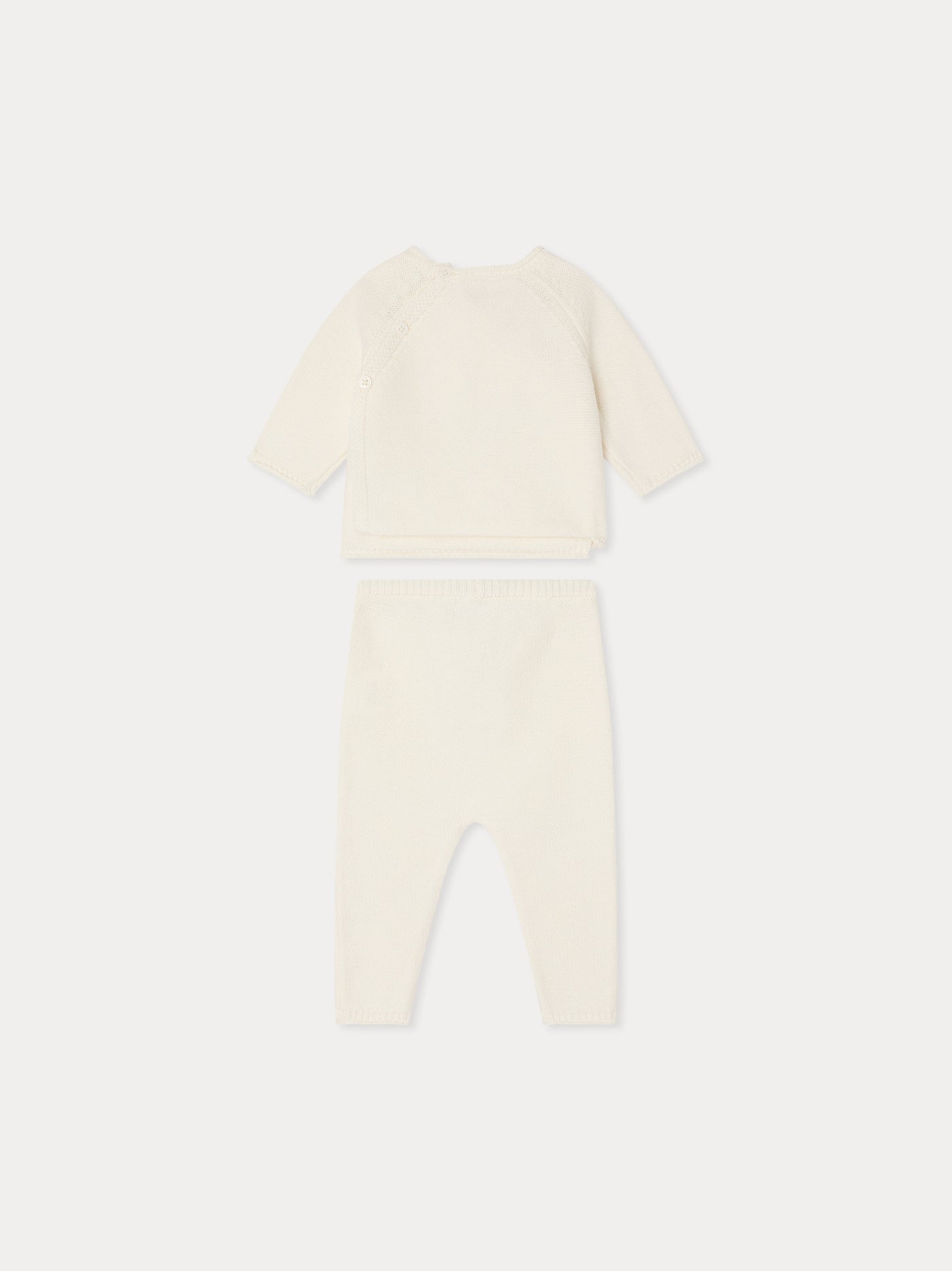 Loani hand-embroidered set in organic cotton and cashmere
