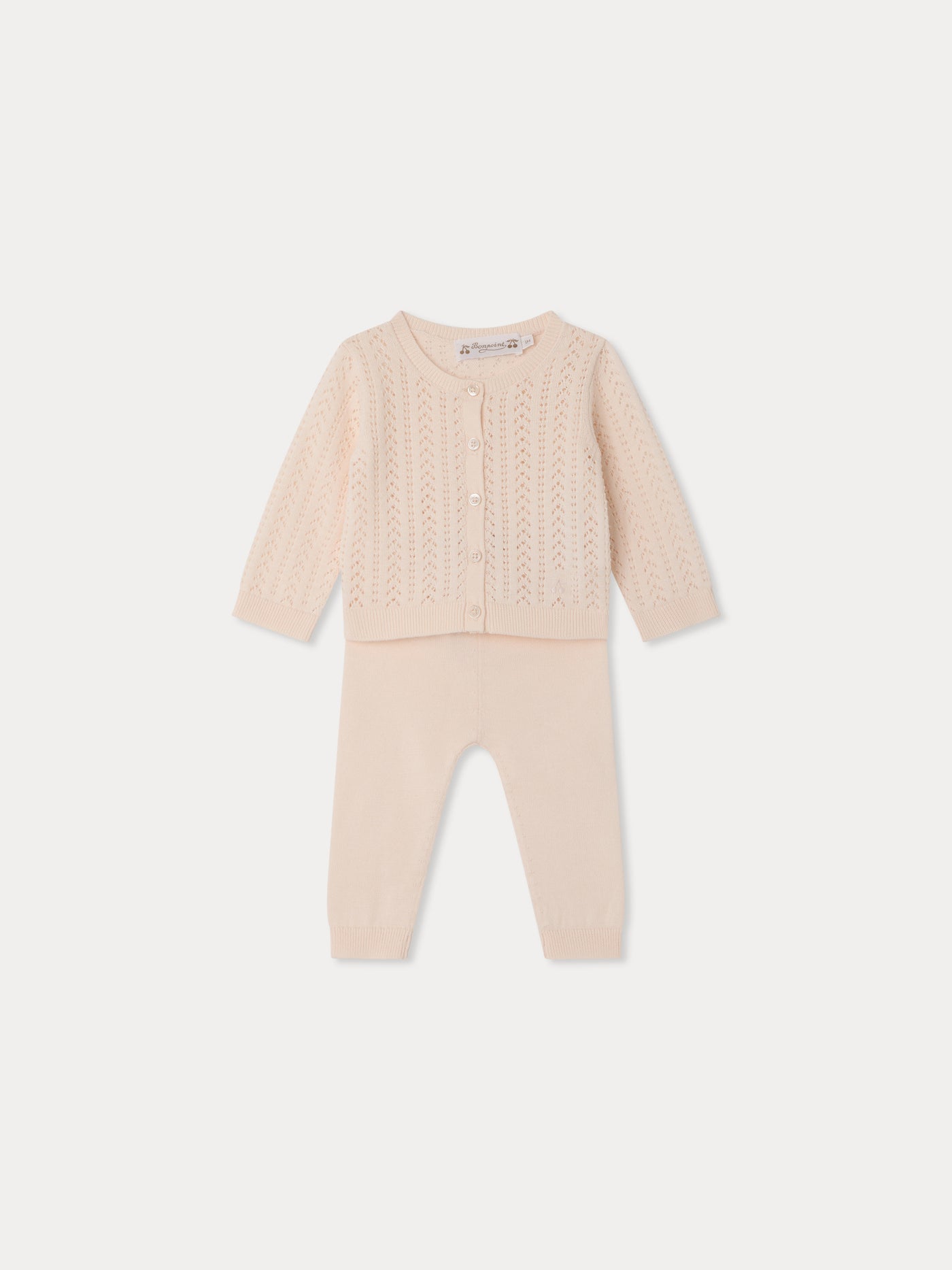 Laelou set in organic cotton pointelle knit
