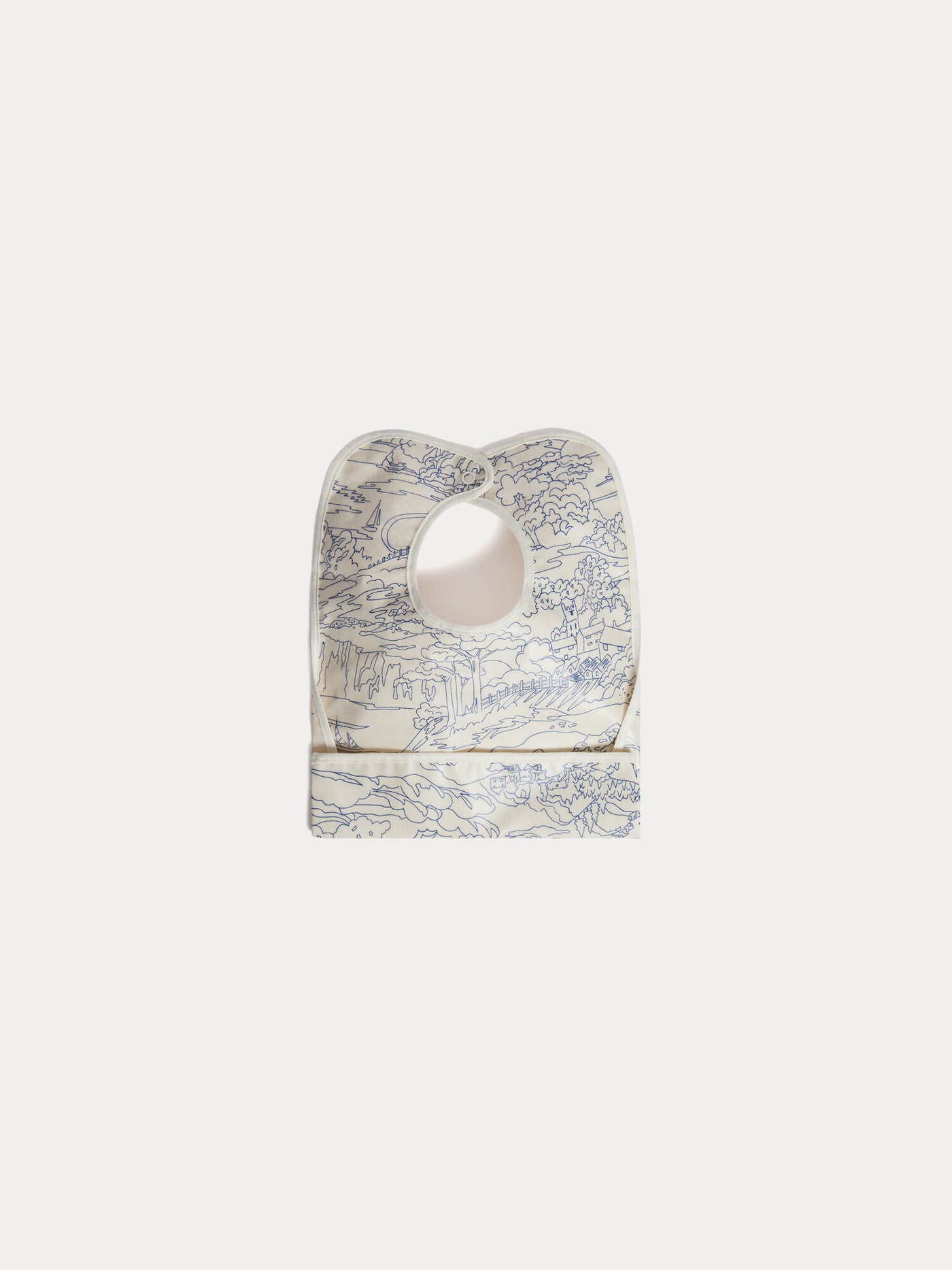 Coated bib Clip in Liberty fabric made from organic cotton