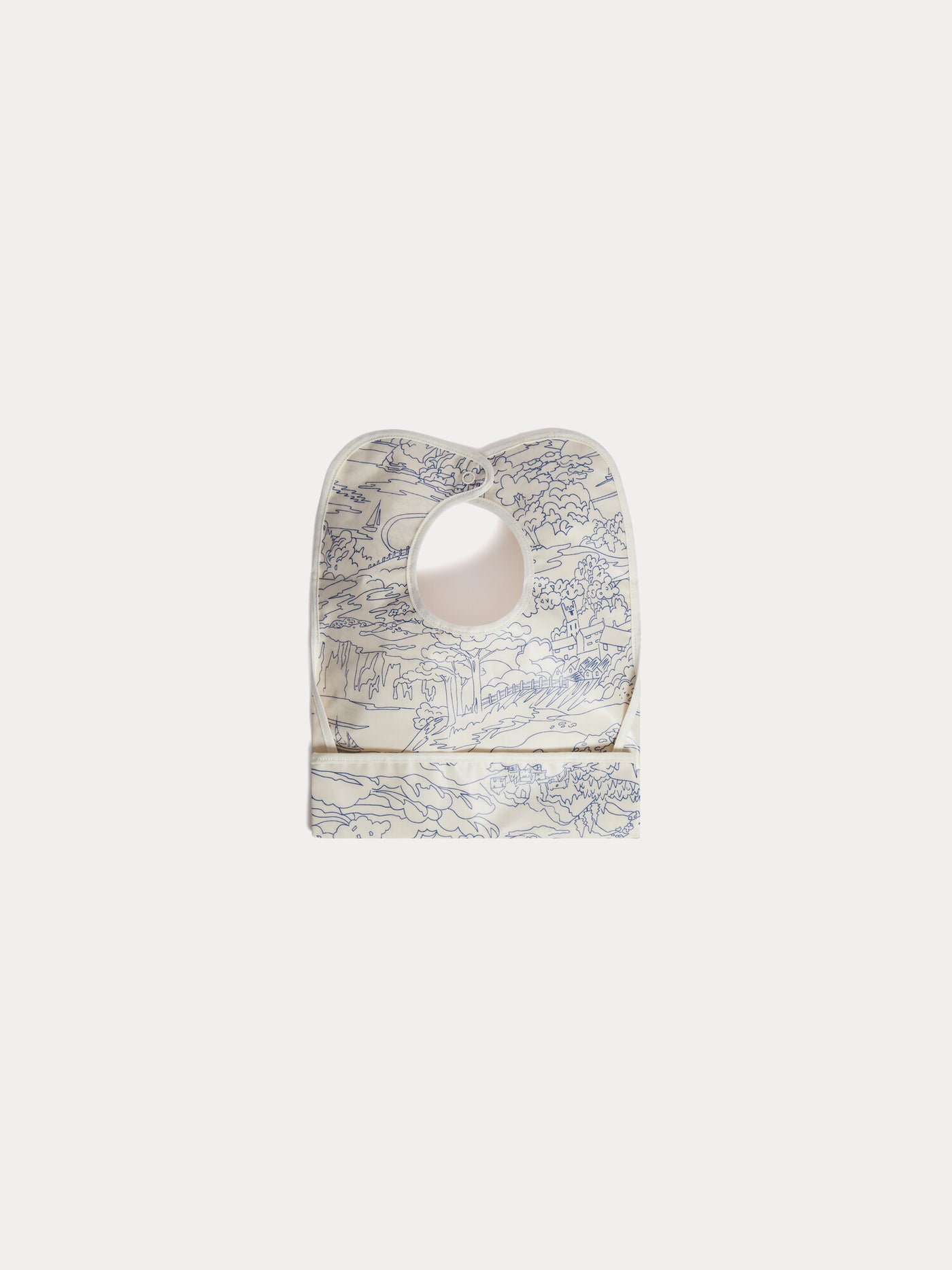 Coated bib Clip in Liberty fabric made from organic cotton