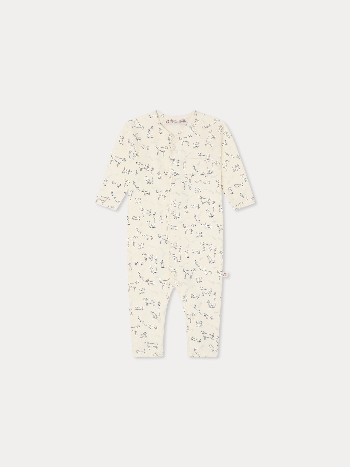 Georget pyjamas with dog print in organic cotton