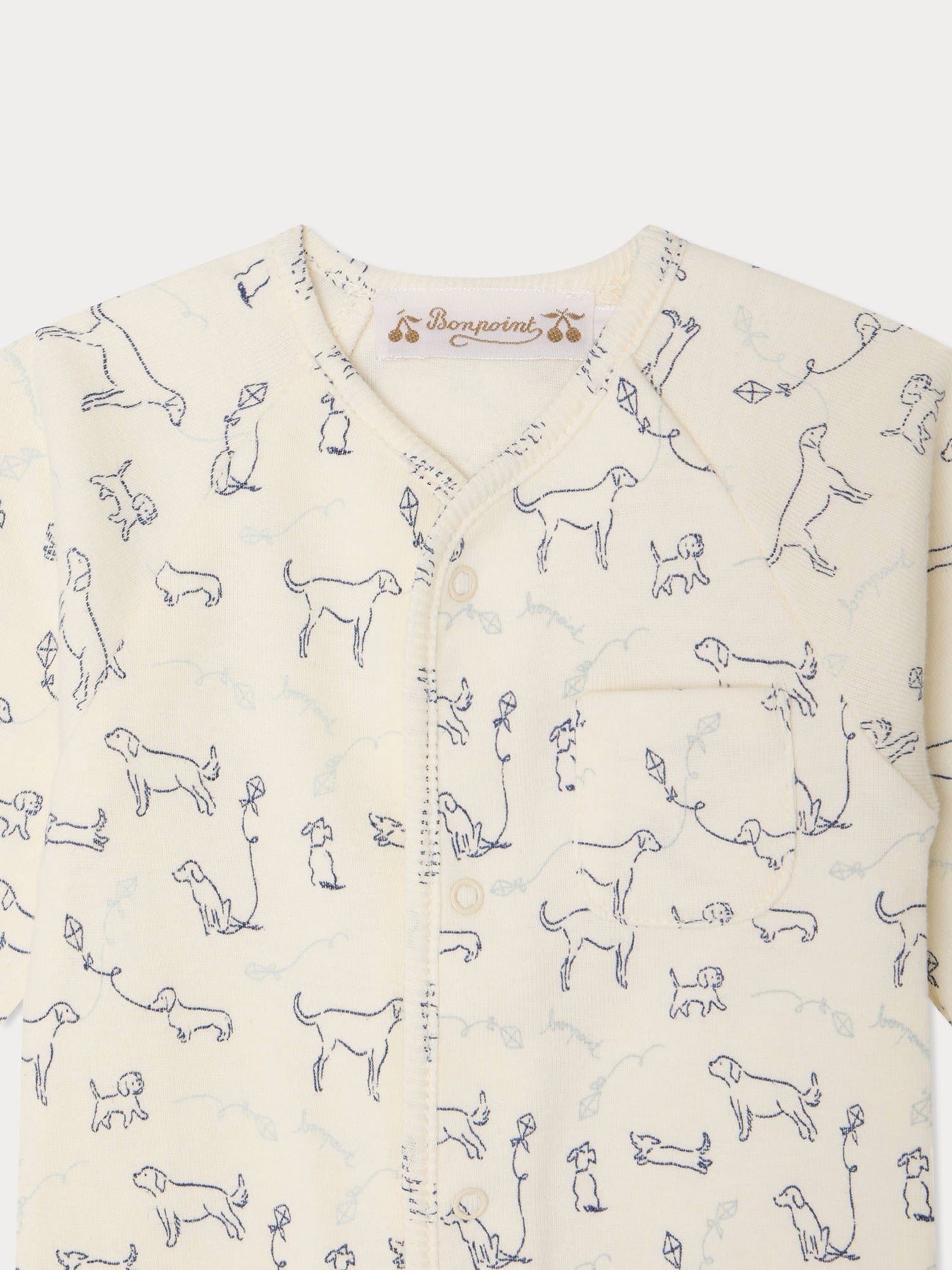 Georget pyjamas with dog print in organic cotton