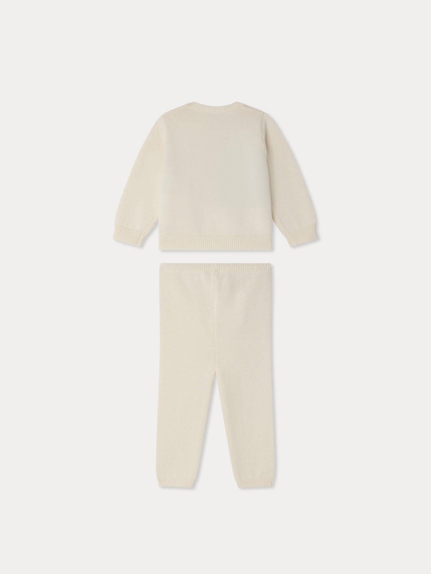 Leandre hand-embroidered set in organic cotton and cashmere