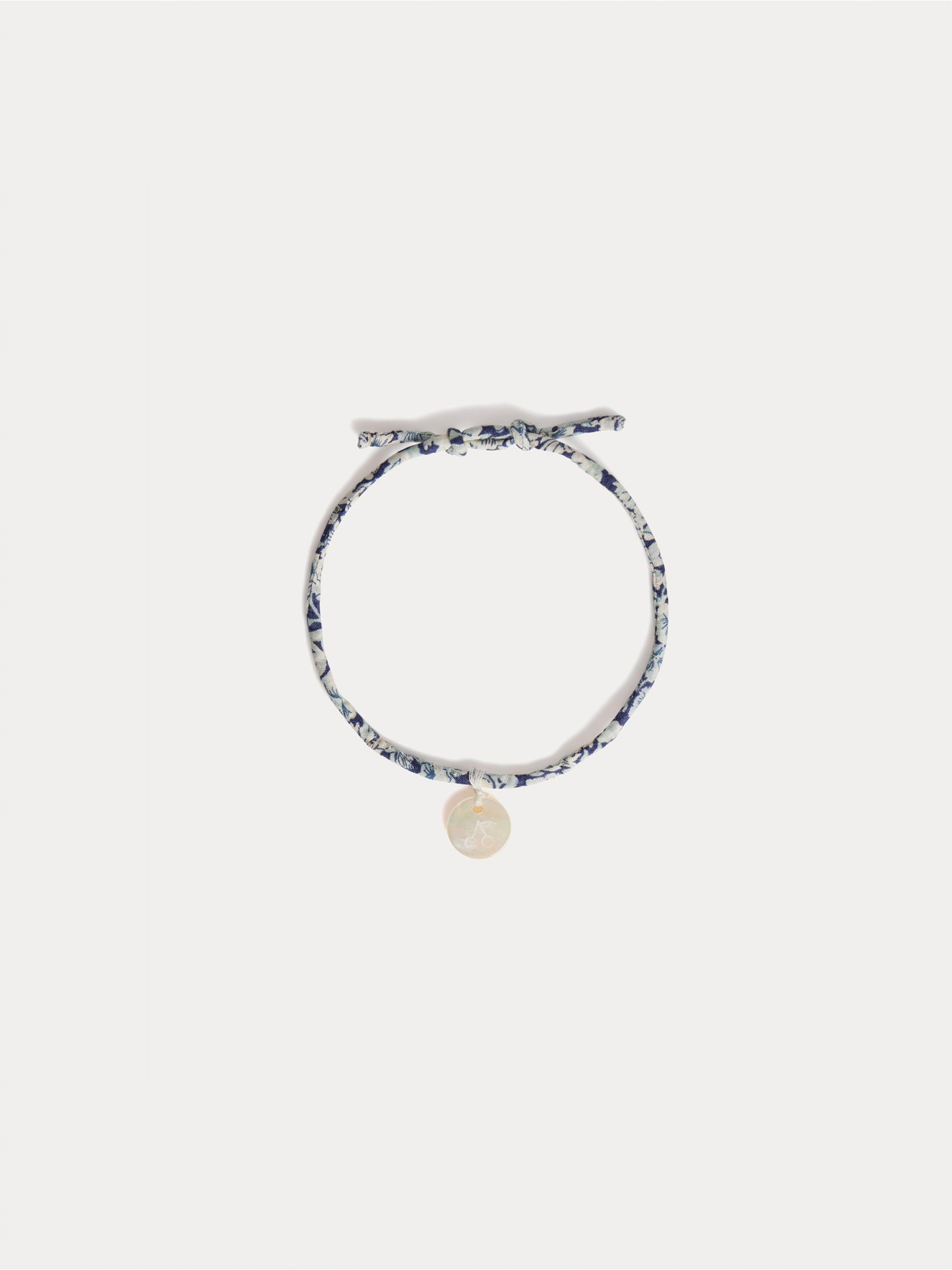 Laiken blue flower bracelet in organic cotton Liberty fabric