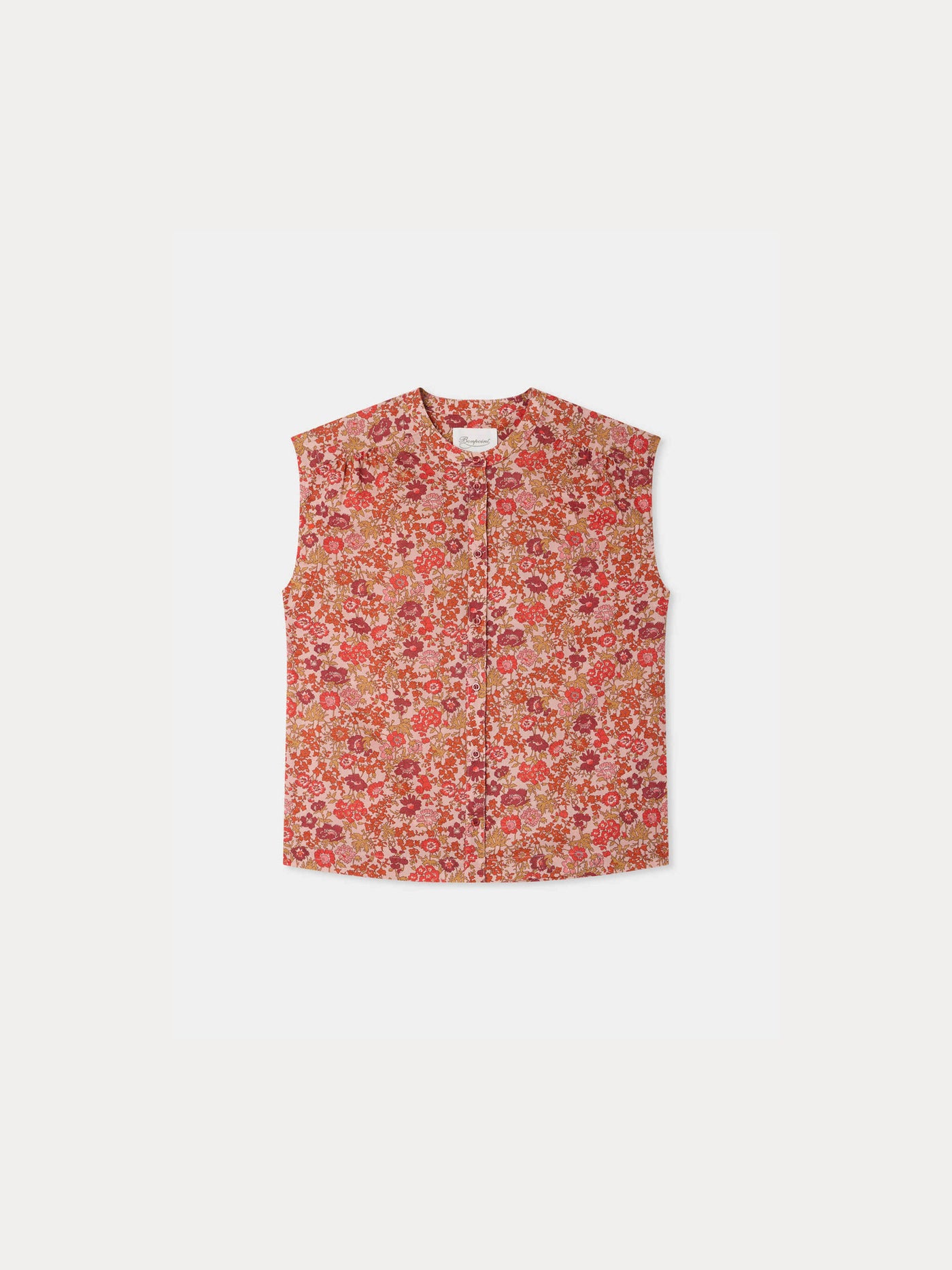 Leonide blouse with mandarin collar in Liberty fabric in organic cotton