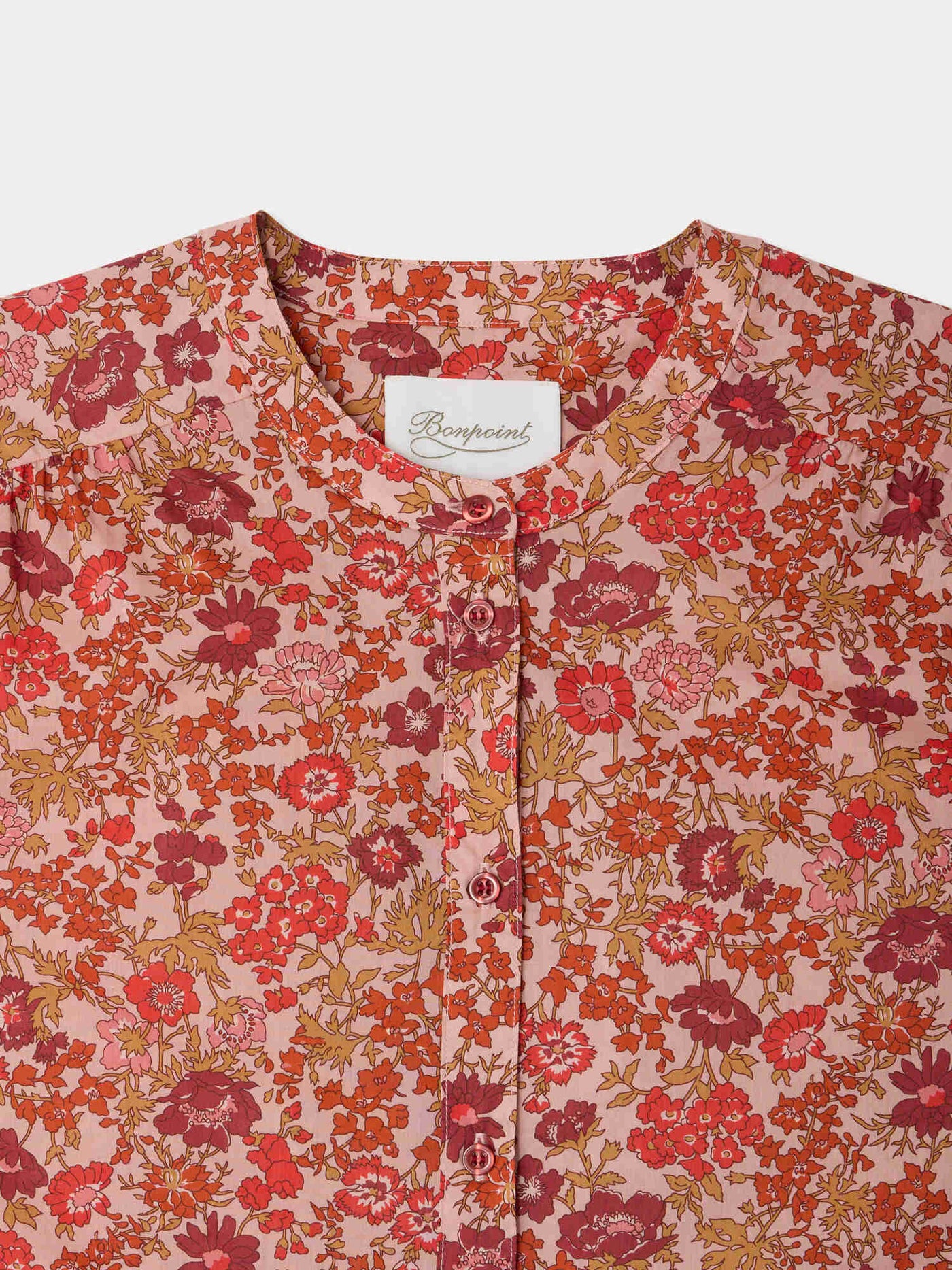 Leonide blouse with mandarin collar in Liberty fabric in organic cotton