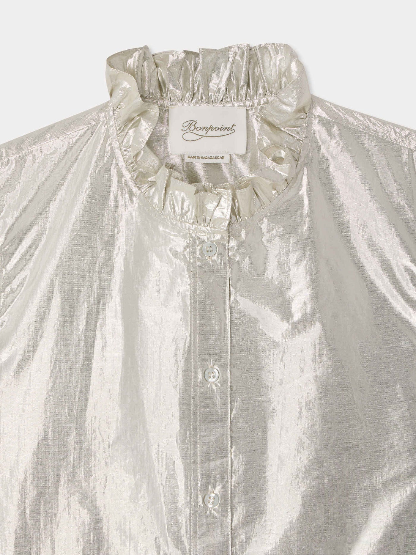 Loulou blouse in silver lurex