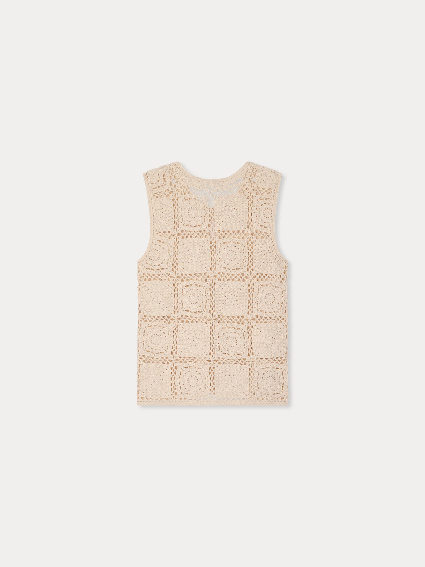 Lea-Marilou hand-crocheted round neck cardigan