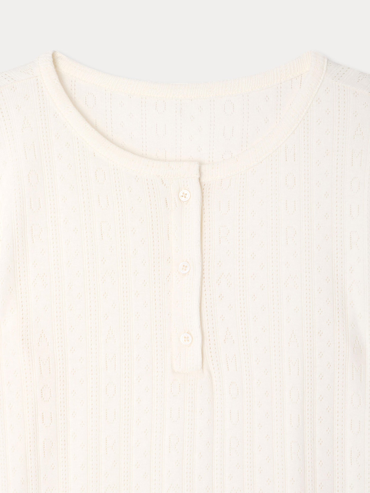 Luisetta t-shirt "amour" pointelle knit in organic cotton
