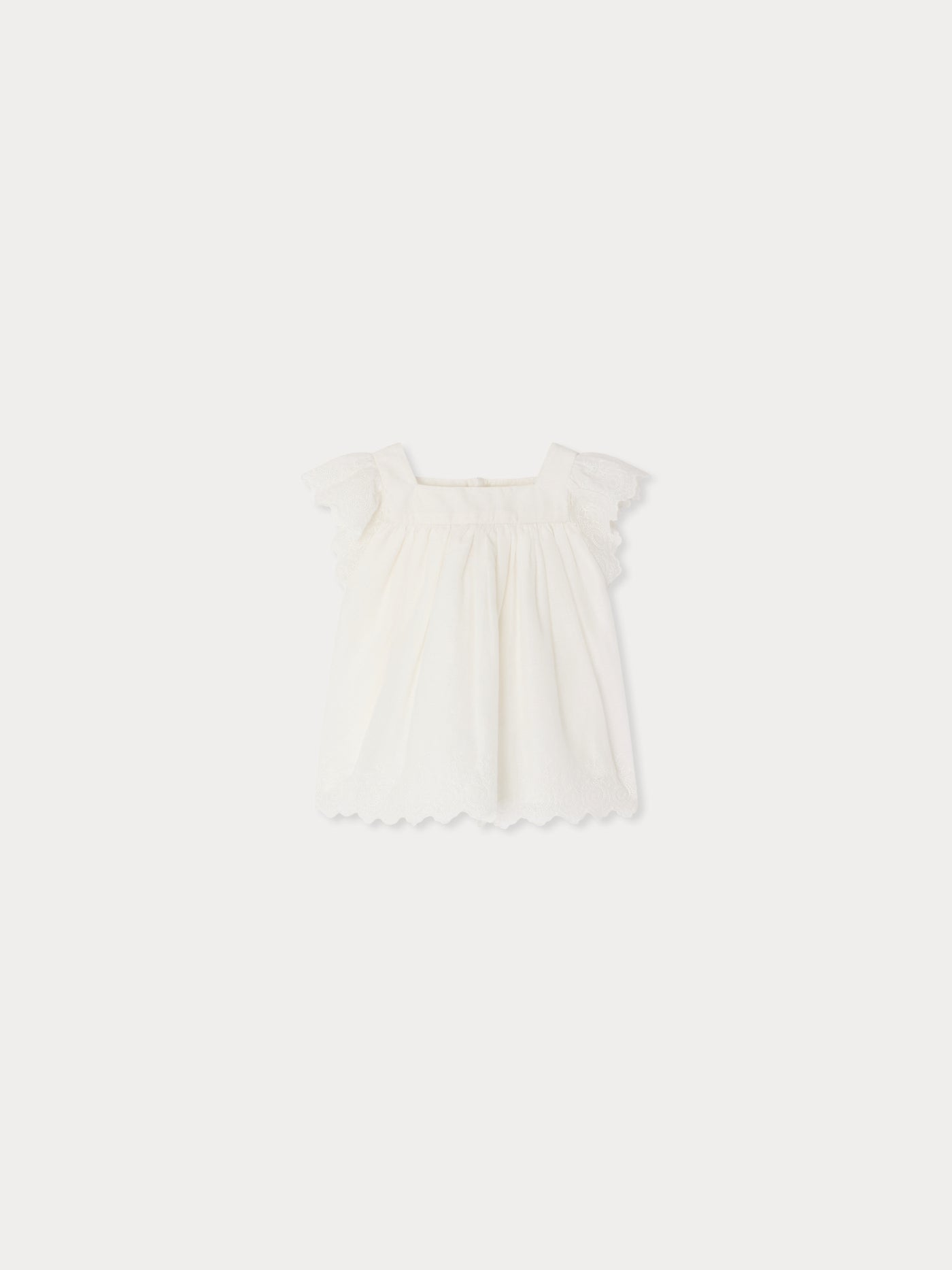 Layli blouse with broderie anglaise in organic cotton