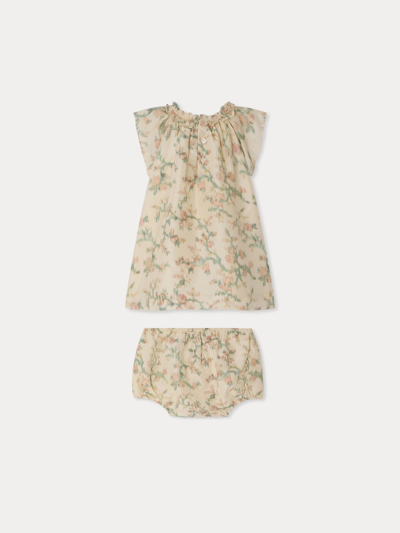 Loudna silk dress with floral print