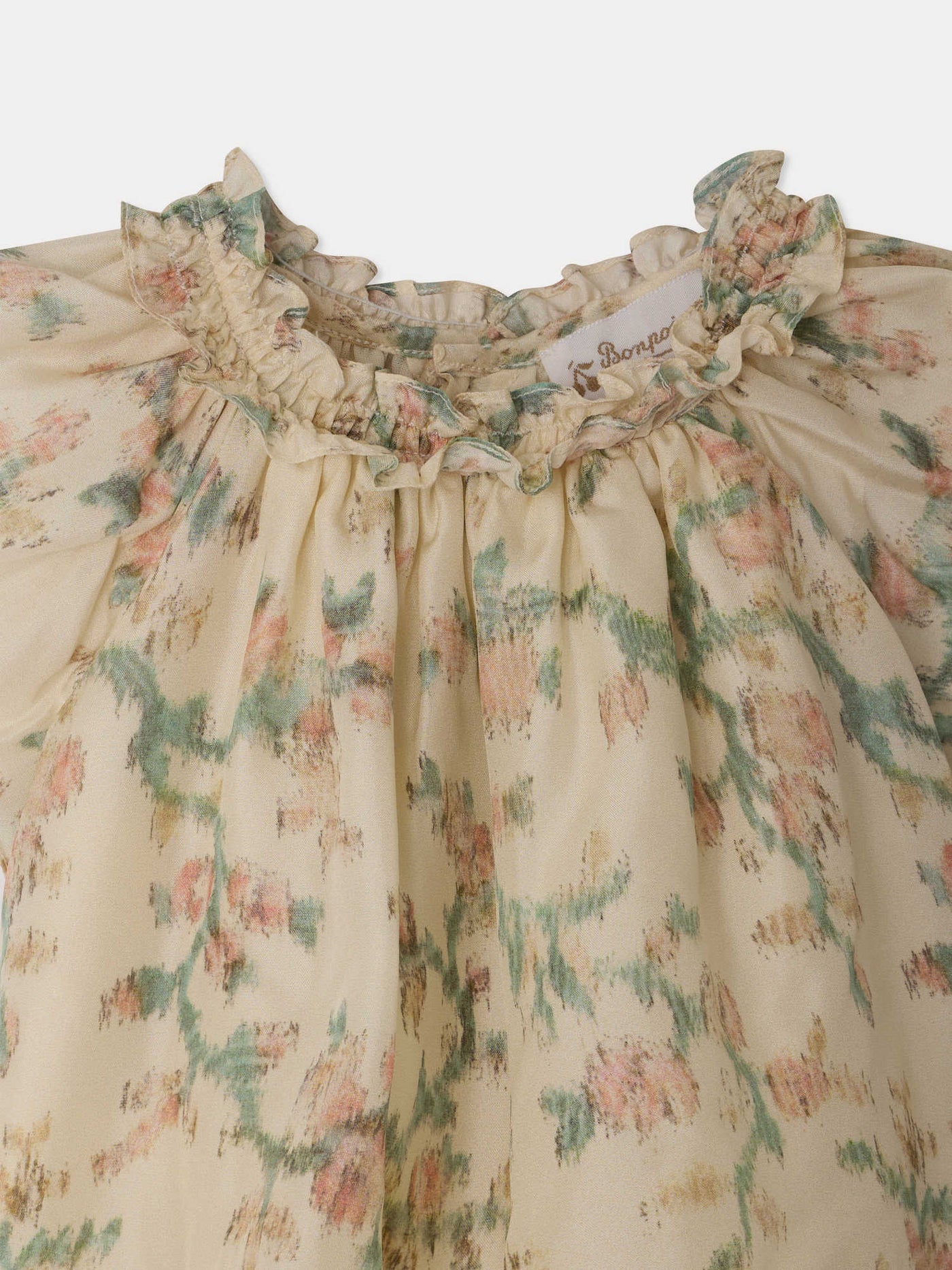 Loudna silk dress with floral print