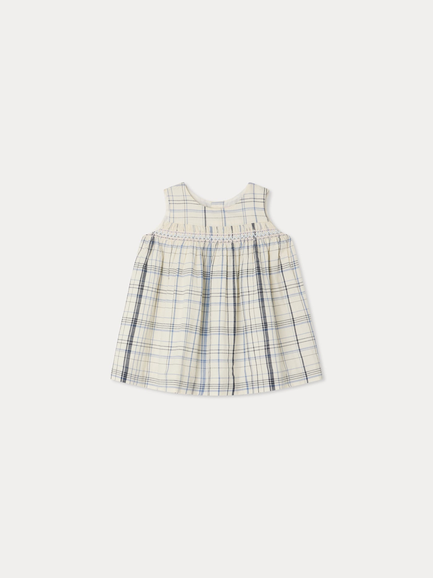 Clothi smocked plaid dress