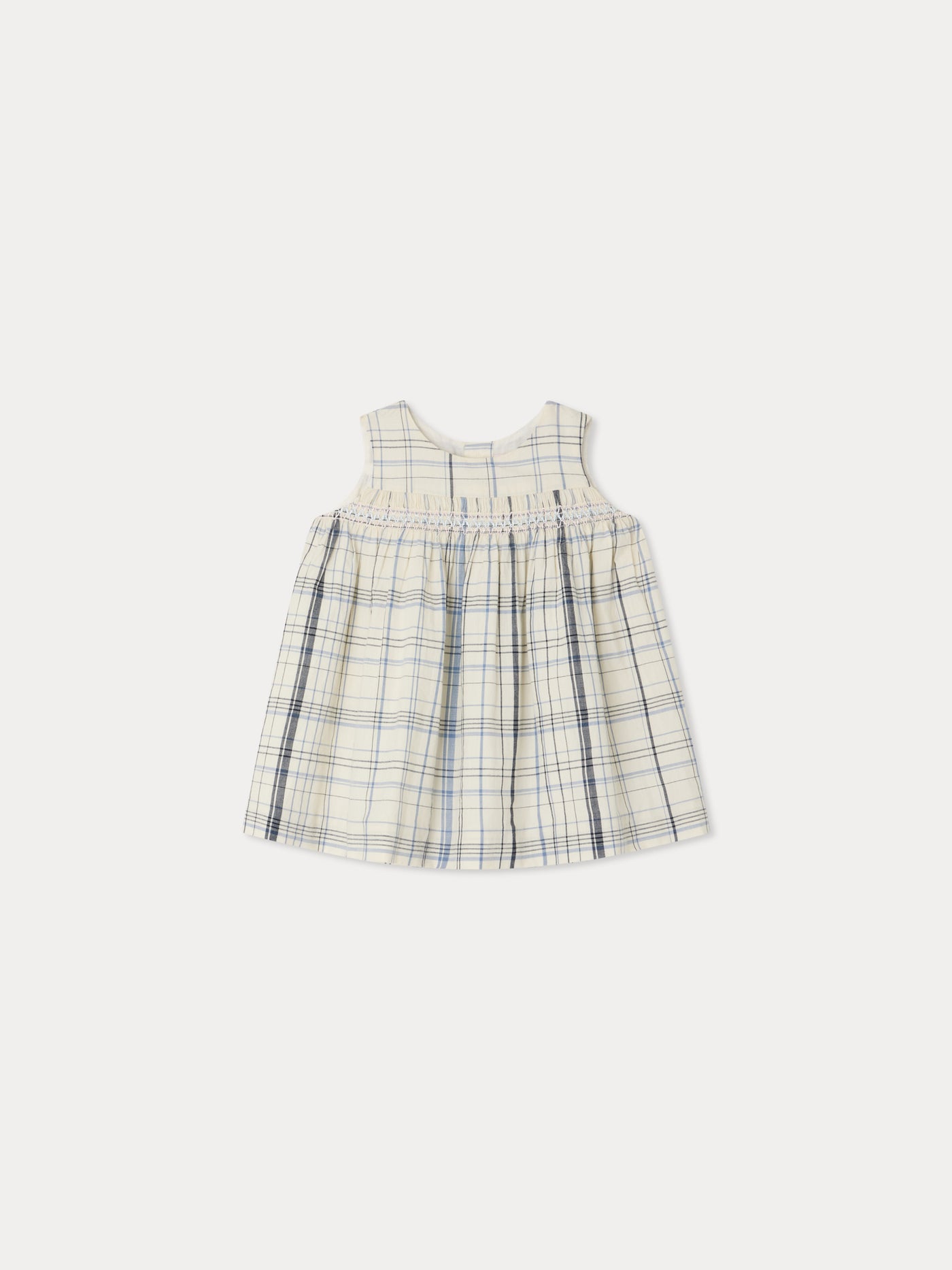 Clothi smocked plaid dress
