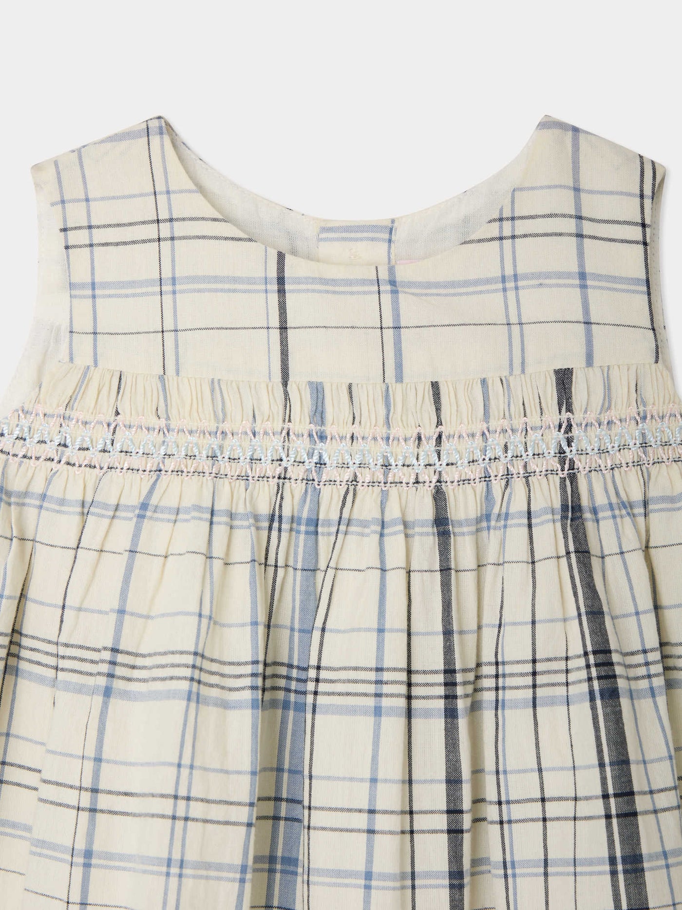 Clothi smocked plaid dress