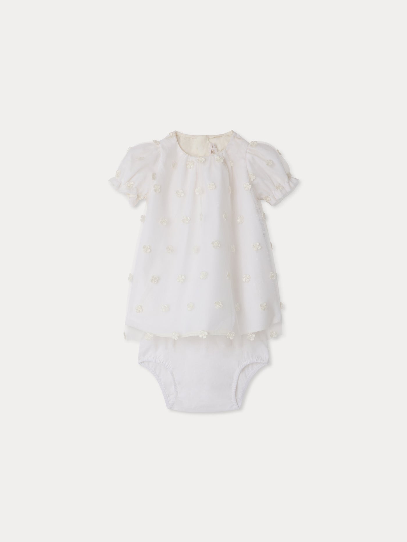 Lelisa dress in tulle embroidered with flowers
