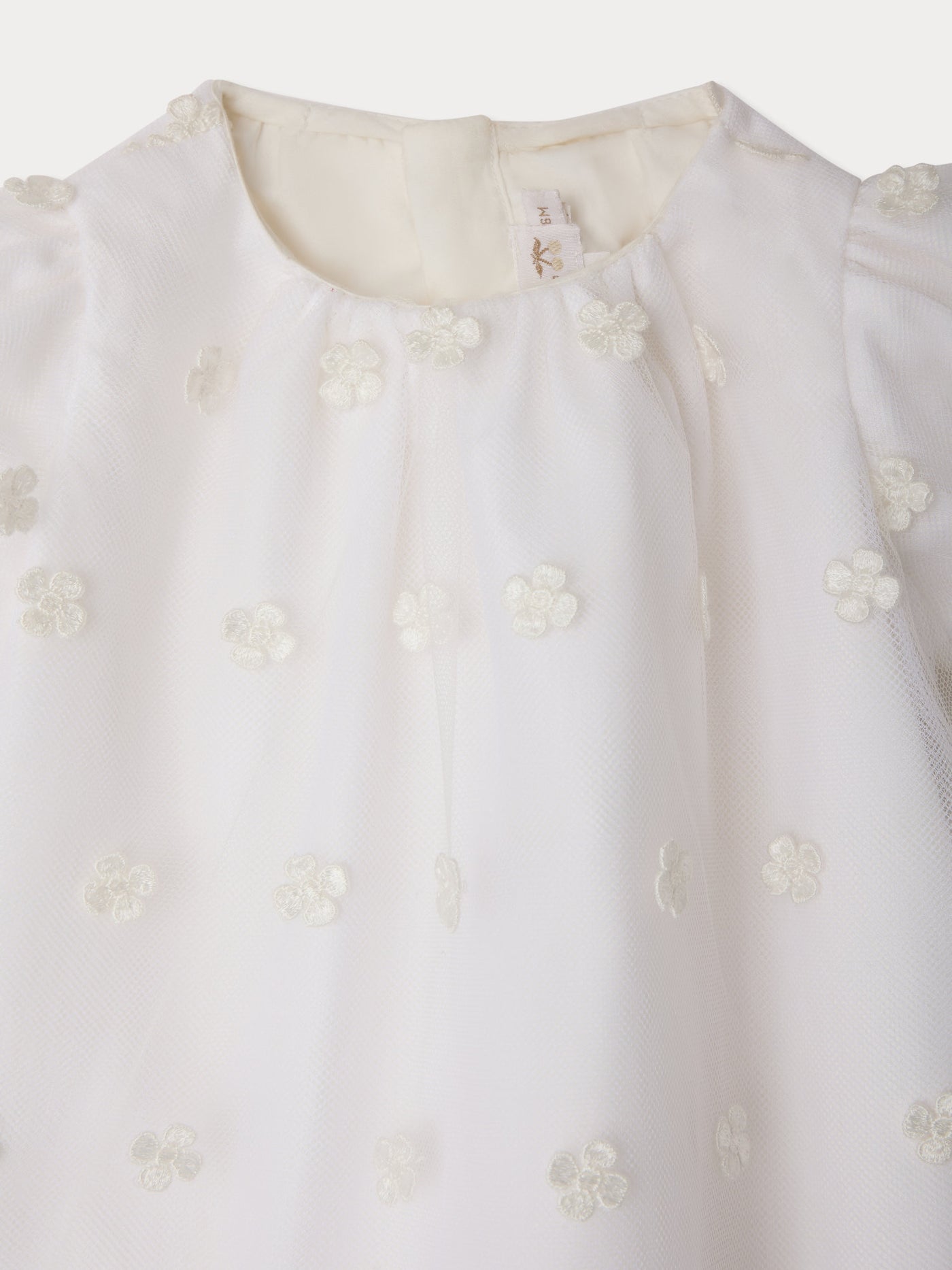Lelisa dress in tulle embroidered with flowers