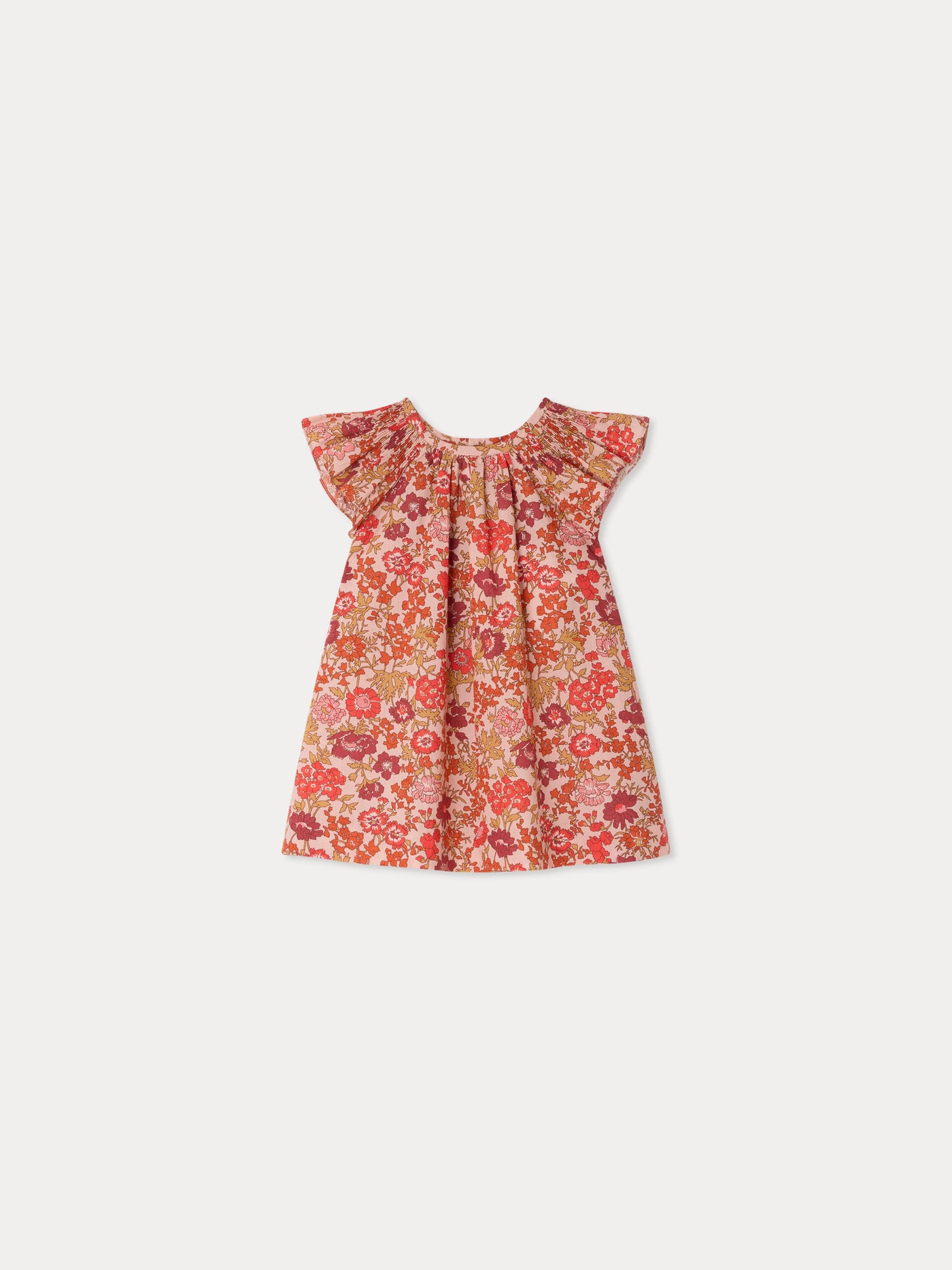 Carmella smocked dress in Liberty organic cotton fabric