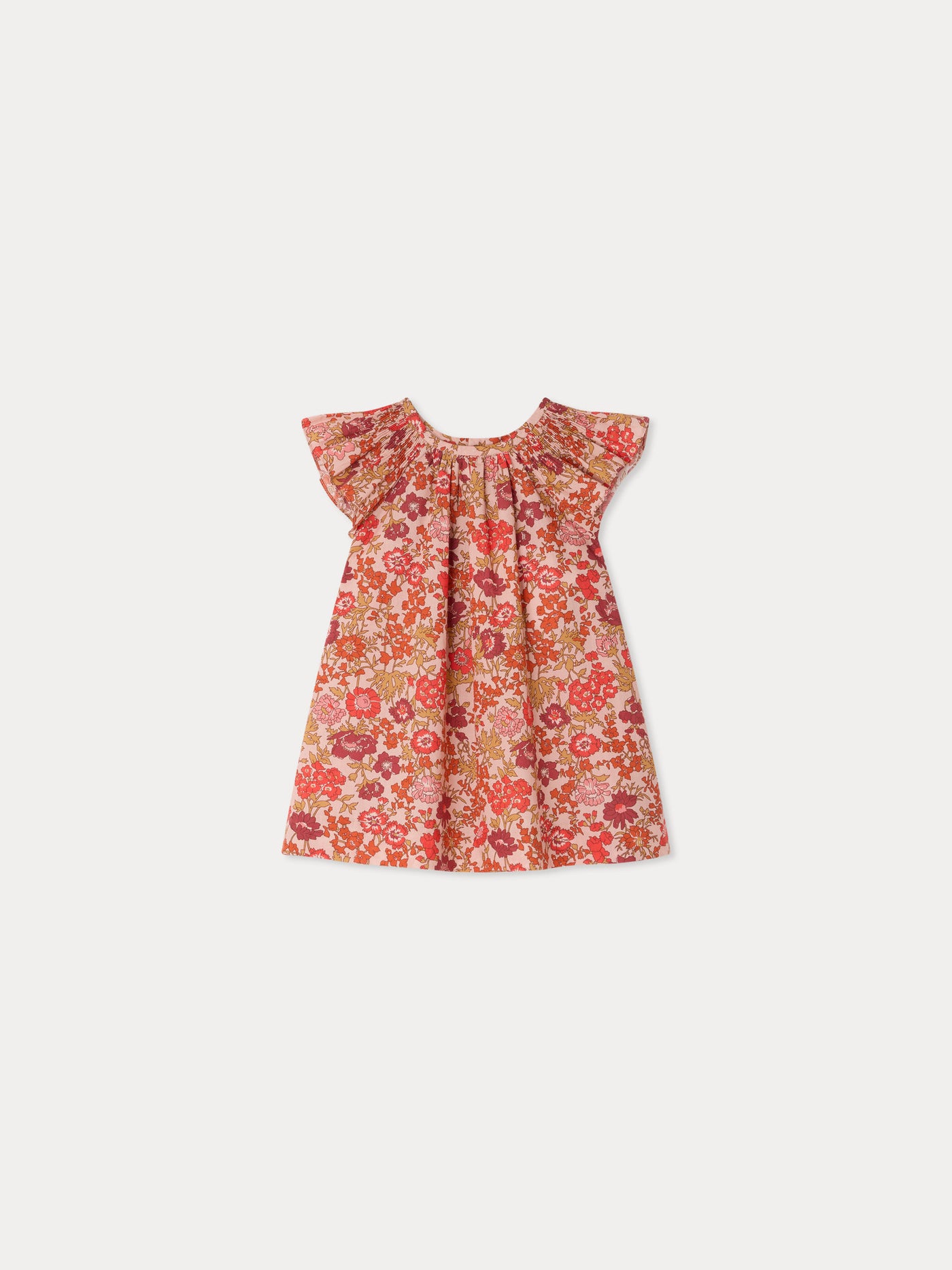 Carmella smocked dress in Liberty organic cotton fabric