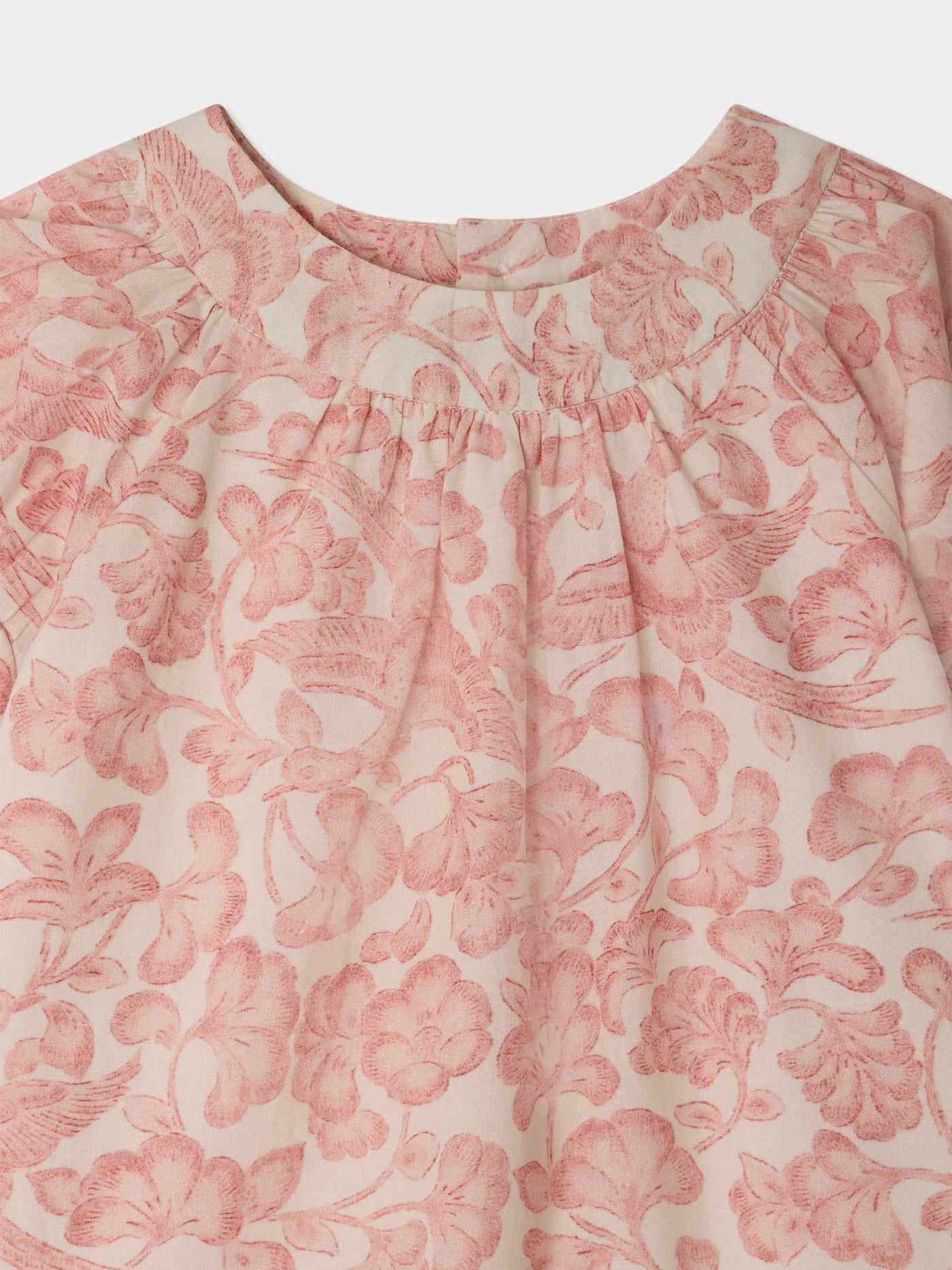 Cachouli dress with balloon sleeves in organic cotton